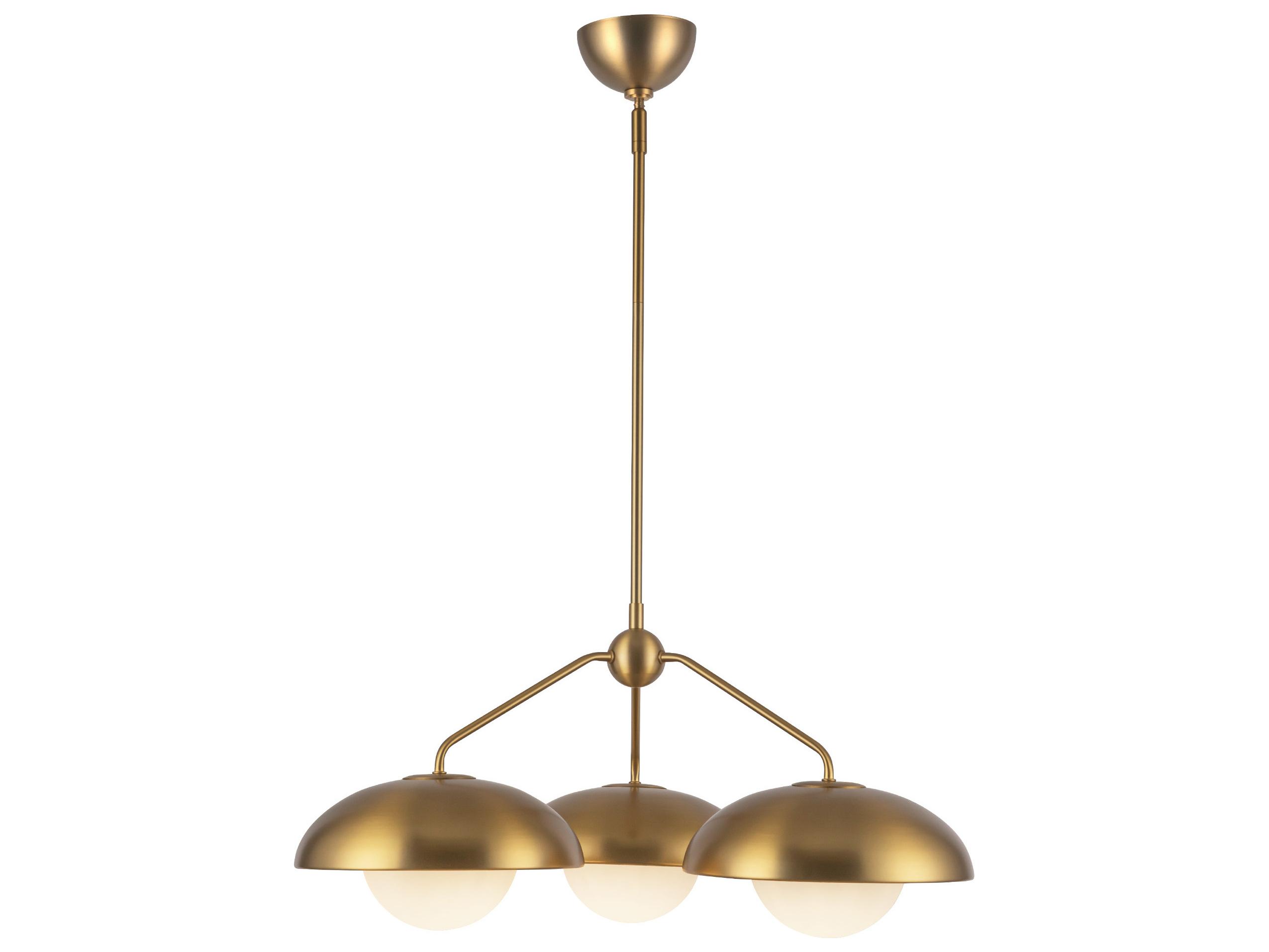 Alora Mood Rubio 3-Light Aged Gold Globe Chandelier