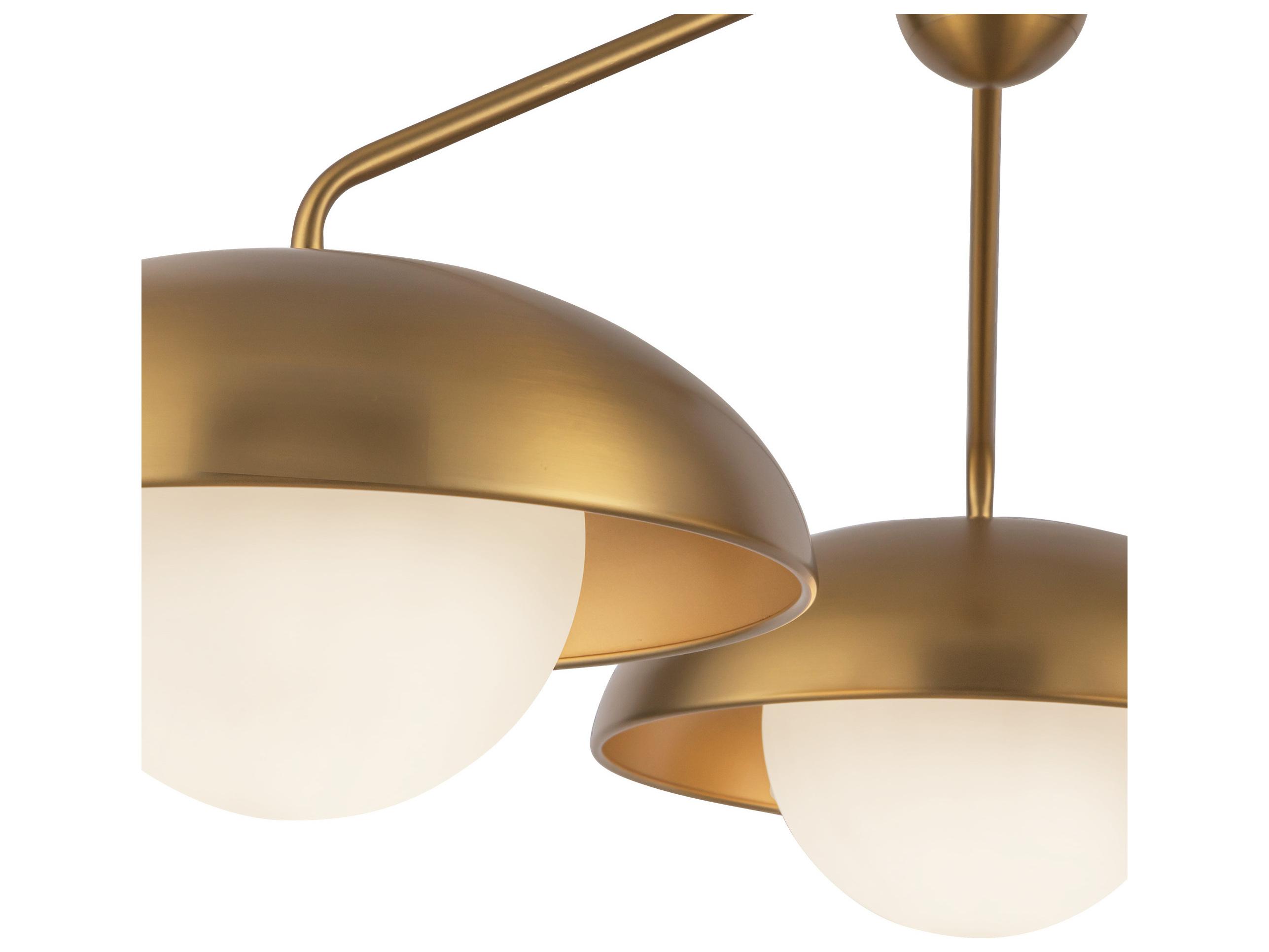 Alora Mood Rubio 3-Light Aged Gold Globe Chandelier