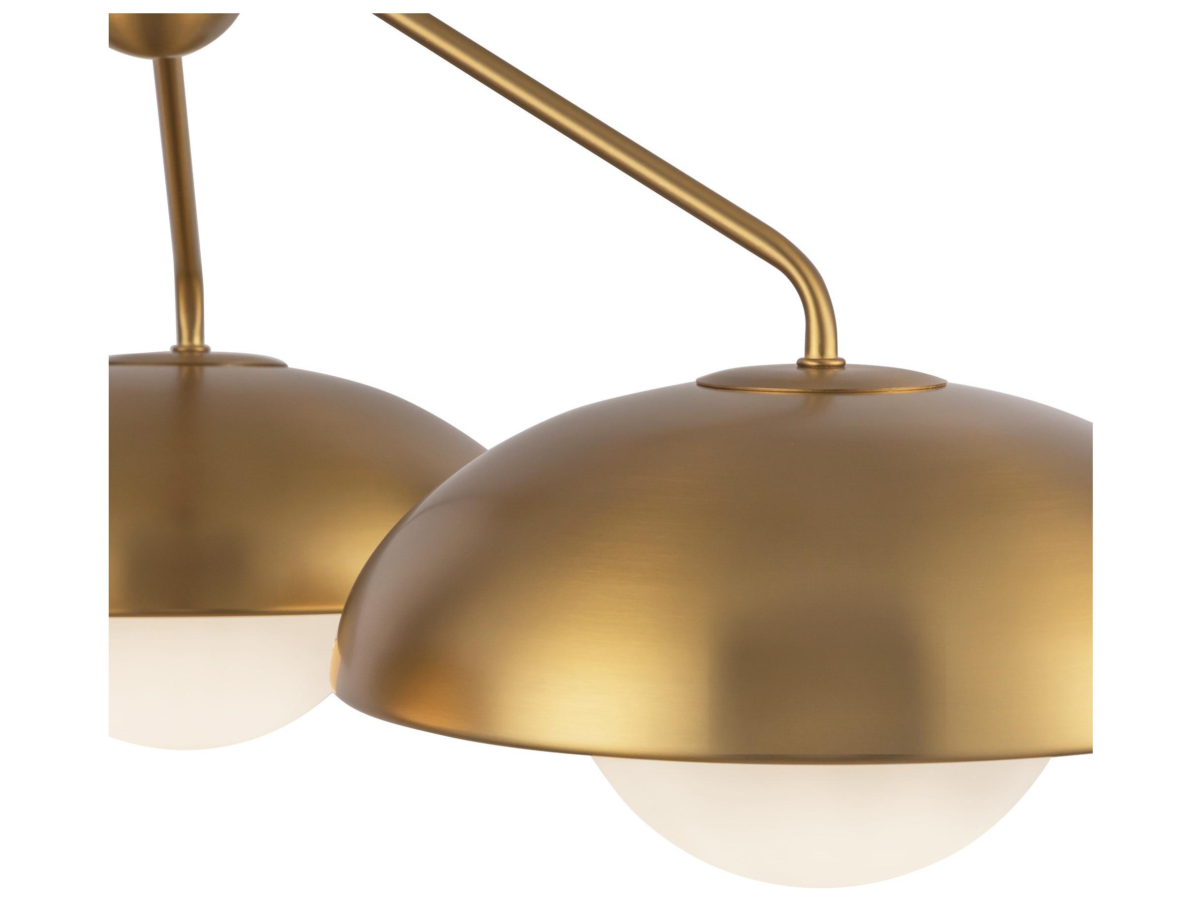 Alora Mood Rubio 3-Light Aged Gold Globe Chandelier