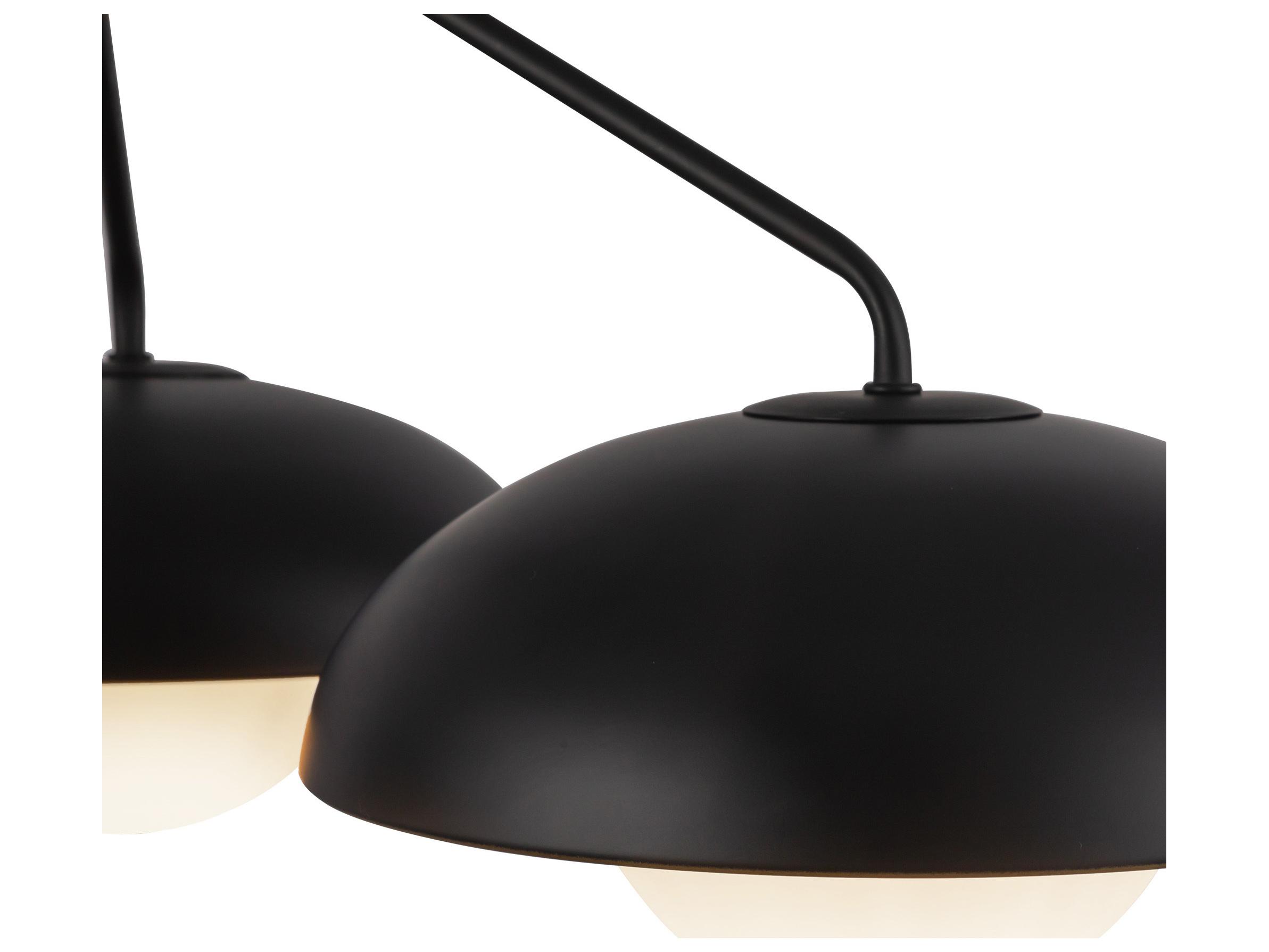 Alora Mood Rubio 3-Light Matte Black Globe Chandelier