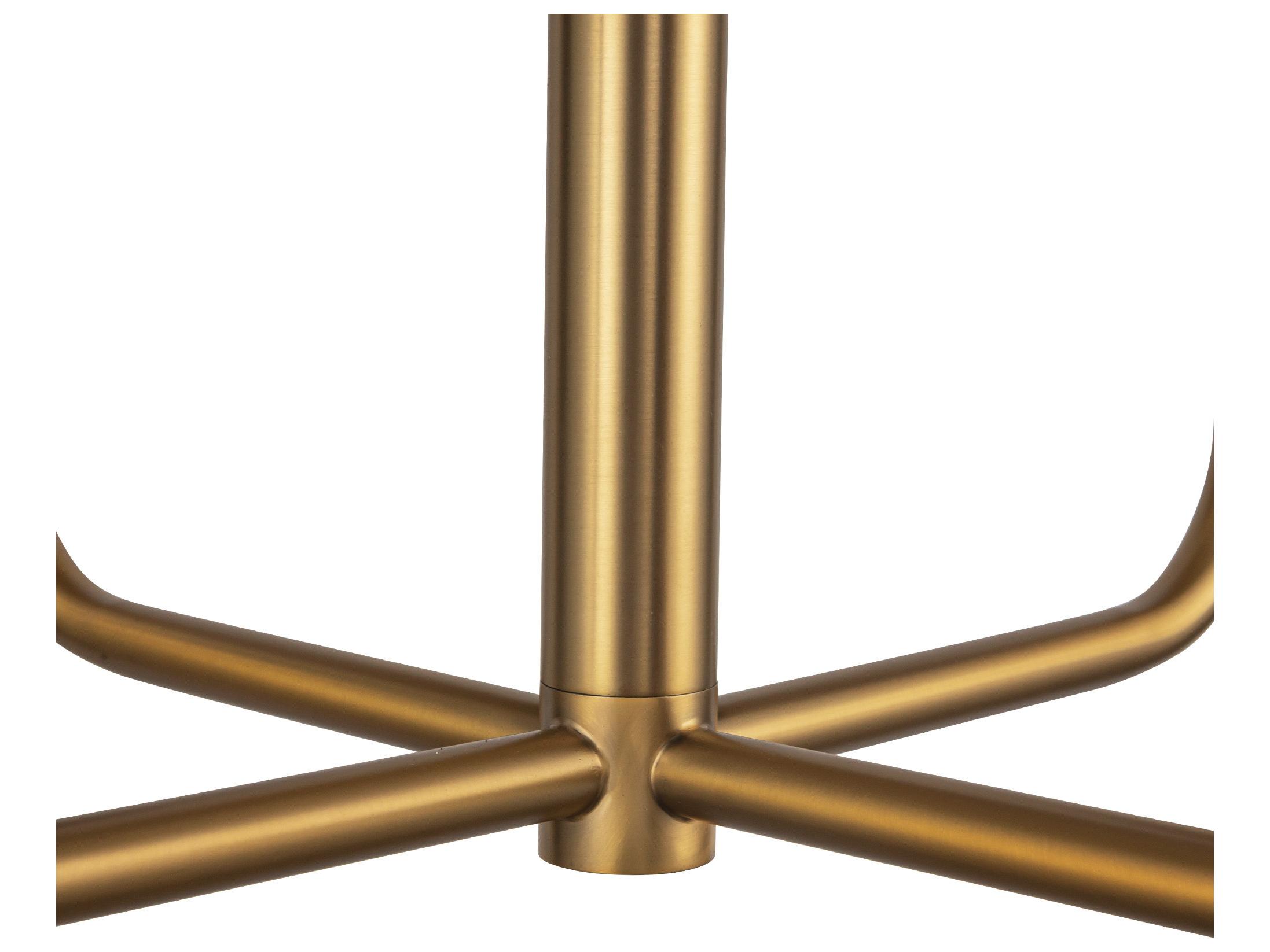 Alora Mood Plisse 4-Light Aged Gold Chandelier