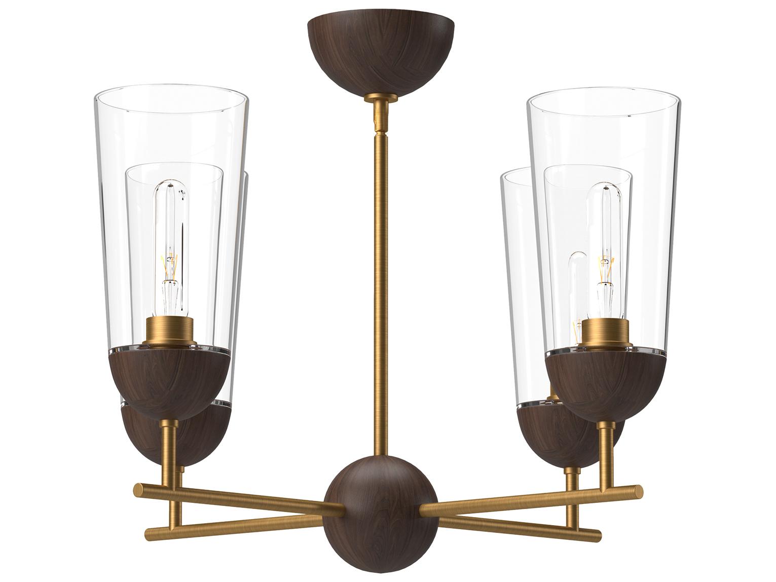 Alora Mood Emil 4-Light Aged Gold Geometric Chandelier