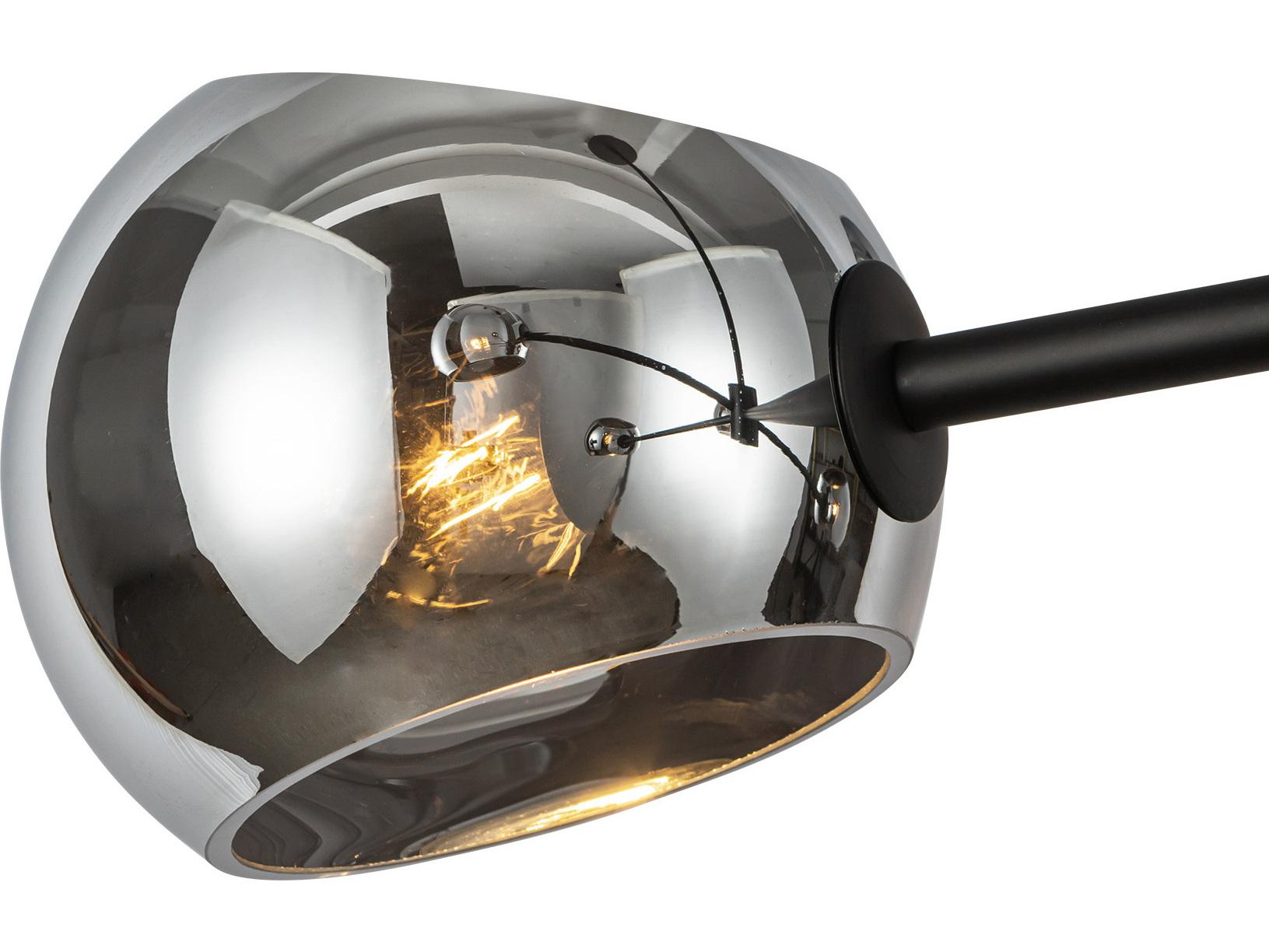 Alora Mood Willow 6-Light Matte Black Globe Chandelier