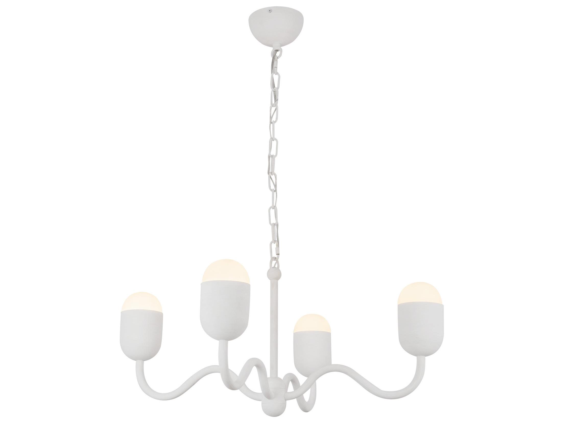 Alora Mood Effie 4-Light Antique White Chandelier