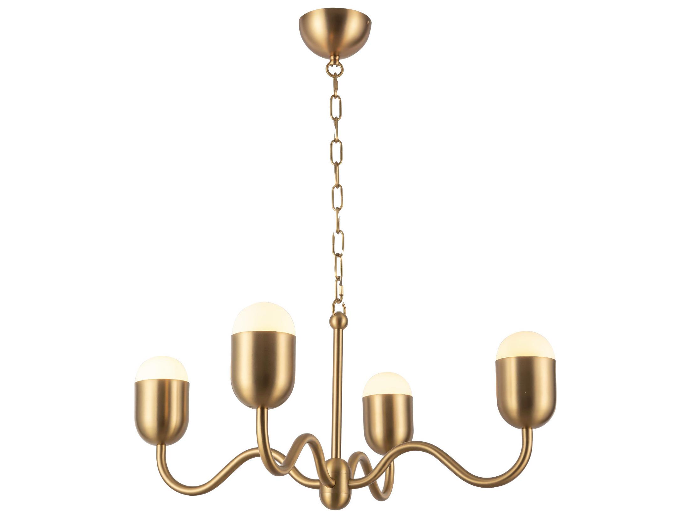 Alora Mood Effie 4-Light Brushed Gold Chandelier