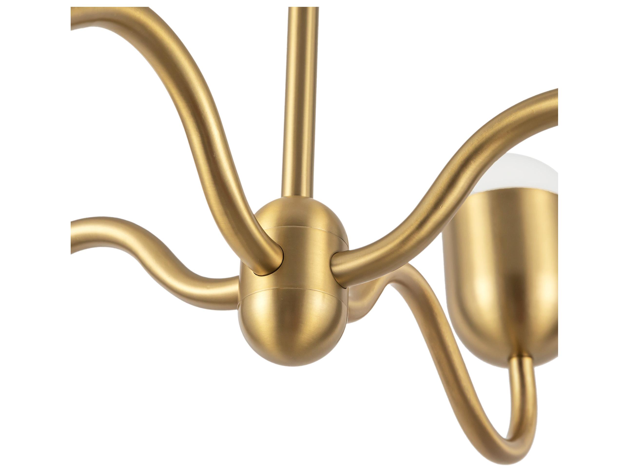 Alora Mood Effie 4-Light Brushed Gold Chandelier