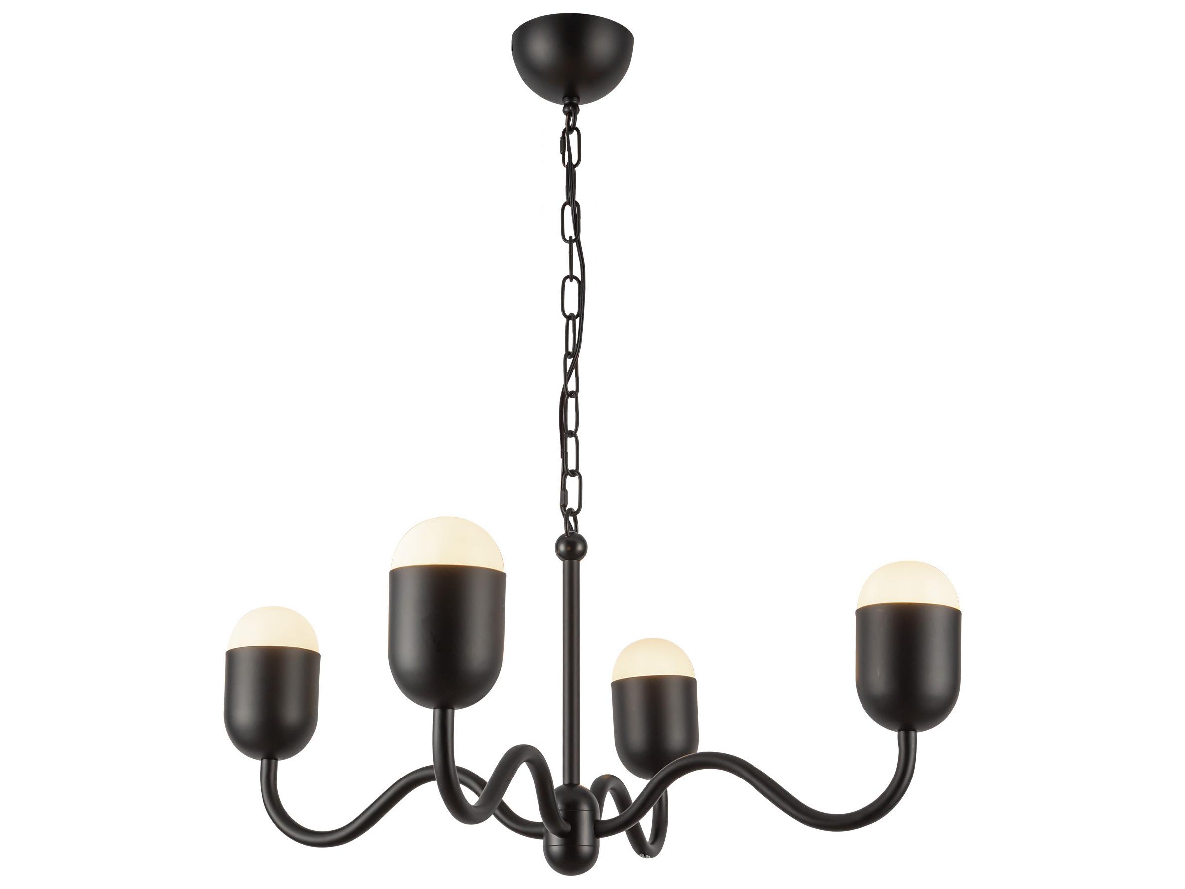 Alora Mood Effie 4-Light Matte Black Traditional Chandelier