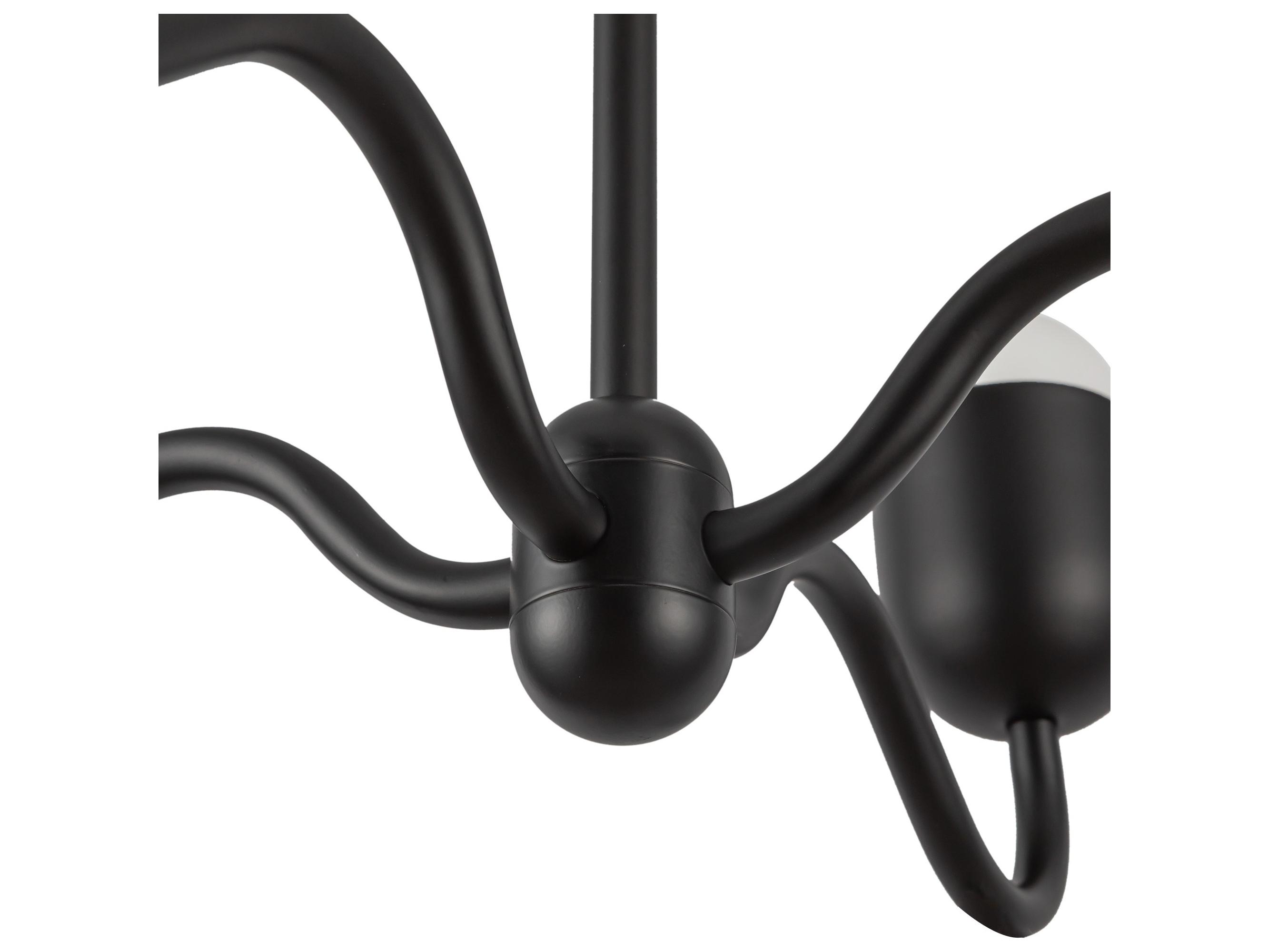 Alora Mood Effie 4-Light Matte Black Traditional Chandelier