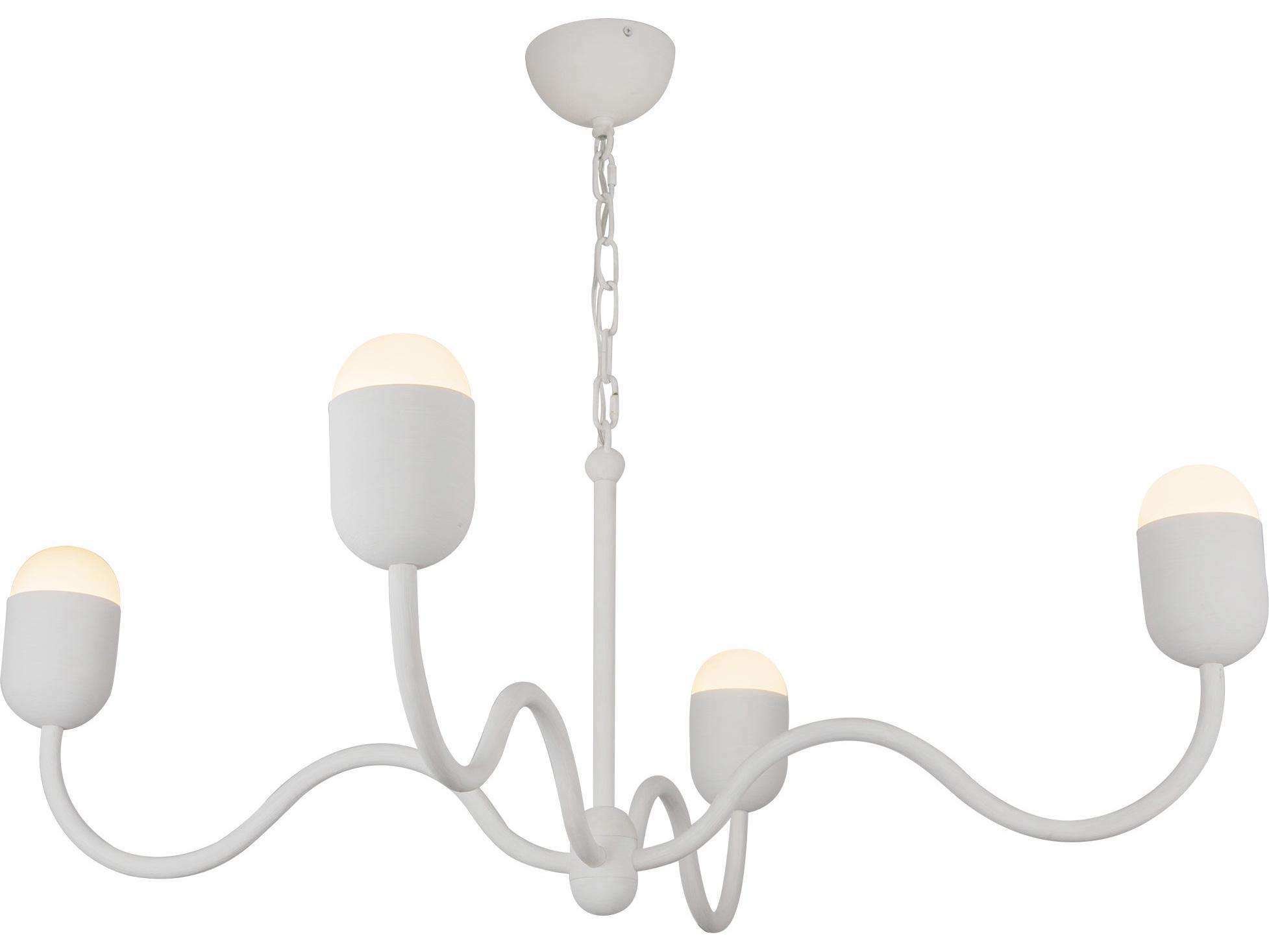 Alora Mood Effie 4-Light Antique White Chandelier