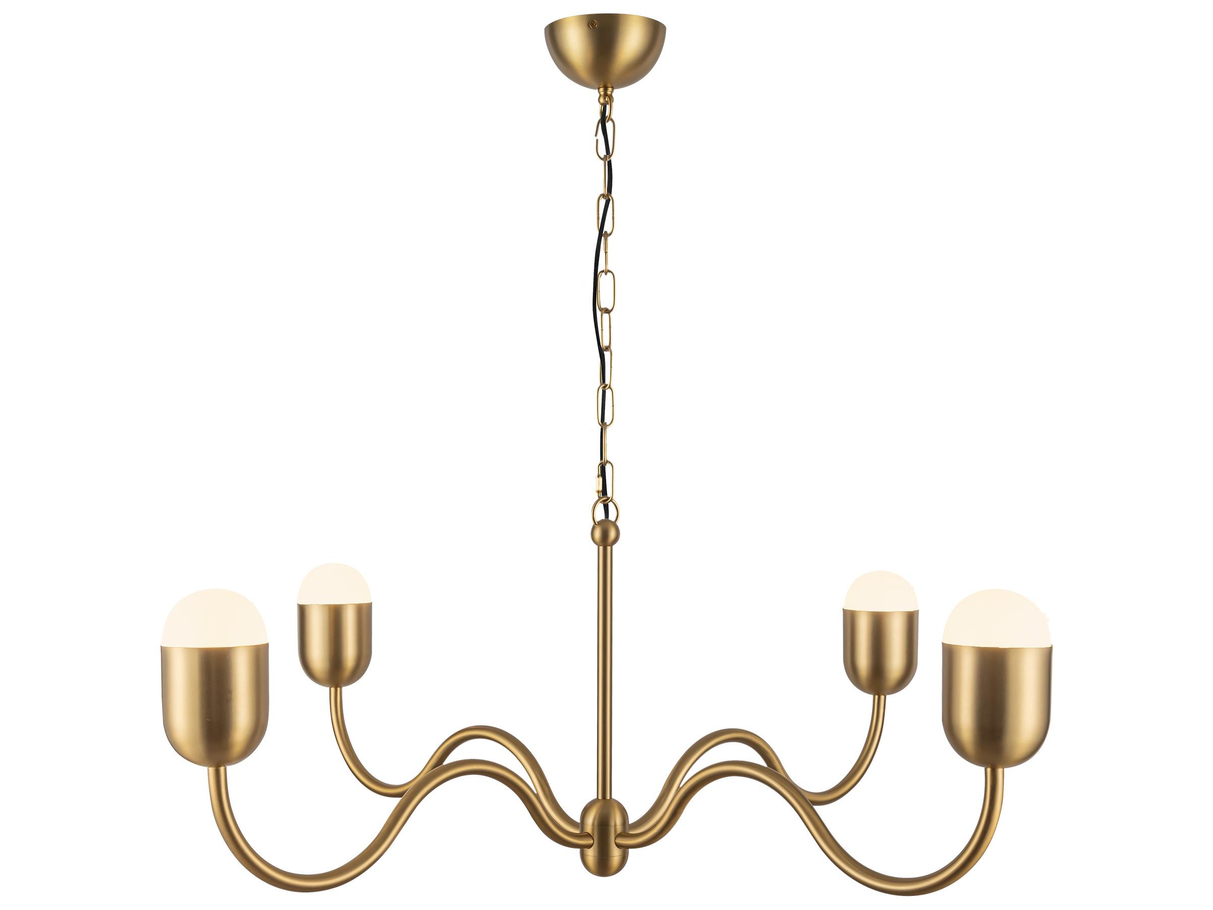 Alora Mood Effie 4-Light Brushed Gold Chandelier