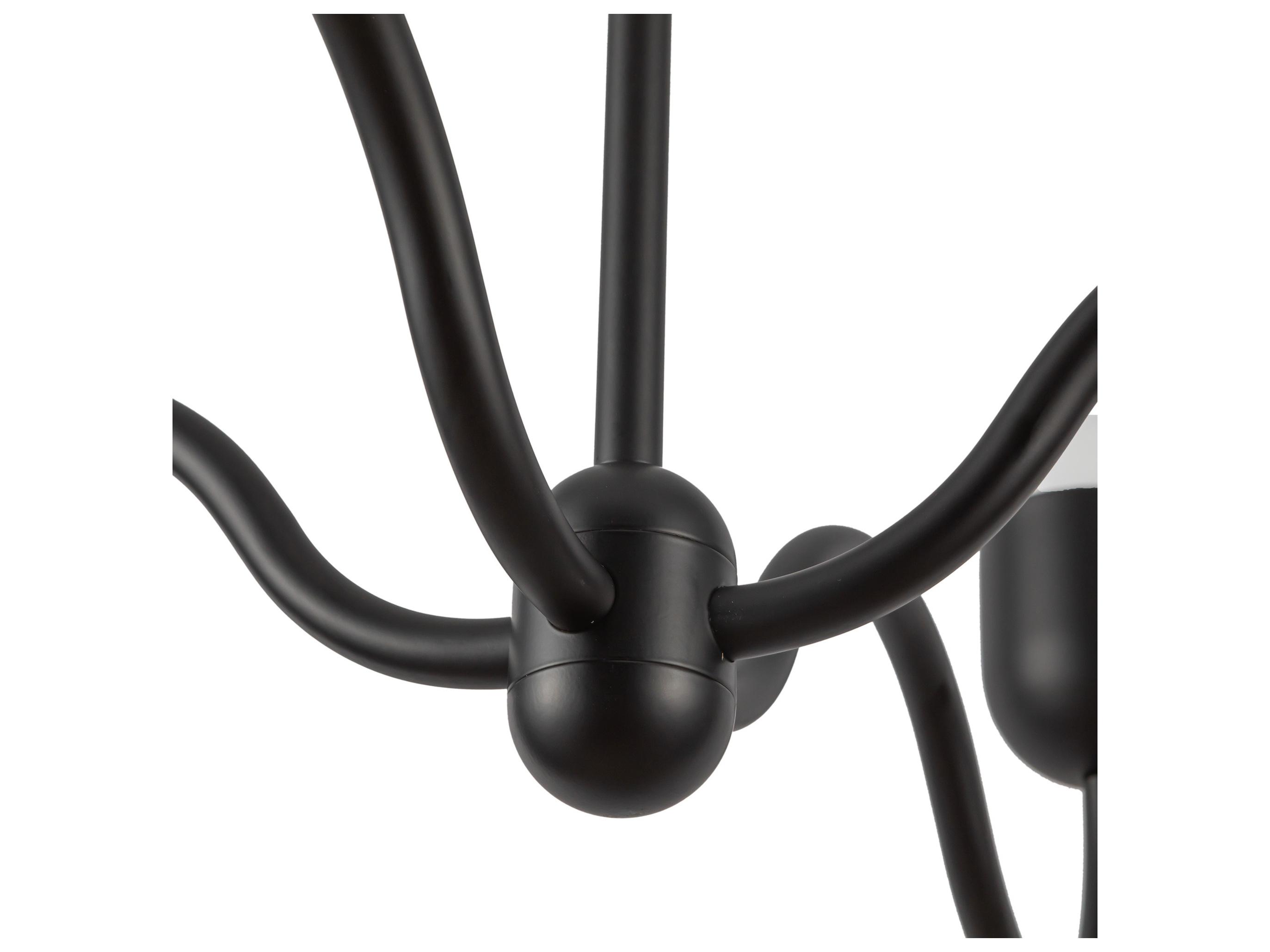 Alora Mood Effie 4-Light Matte Black Chandelier