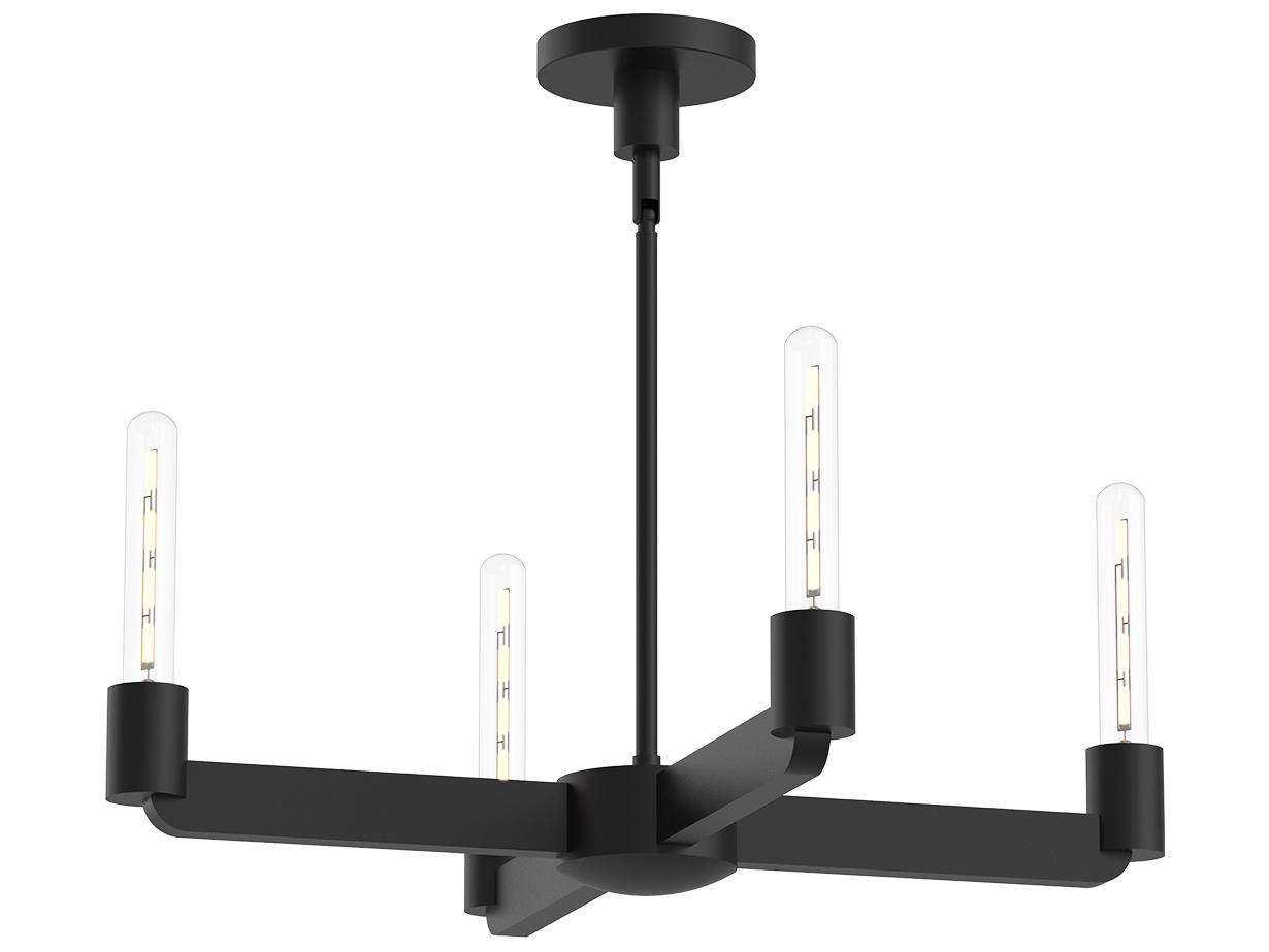 Alora Mood Claire 4-Light Matte Black Chandelier