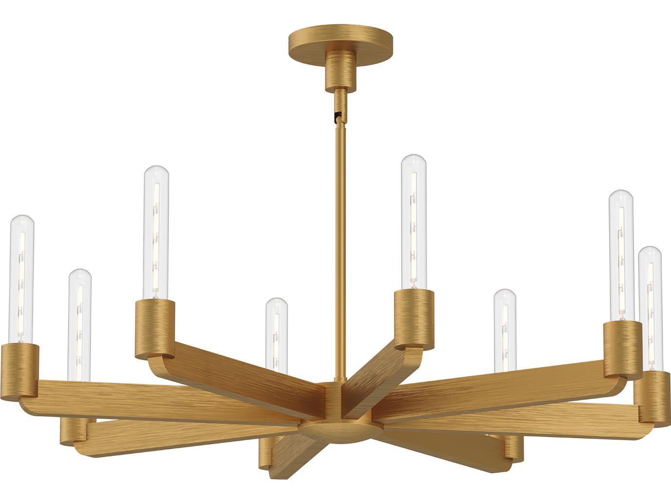 Alora Mood Claire 8-Light Aged Gold Chandelier