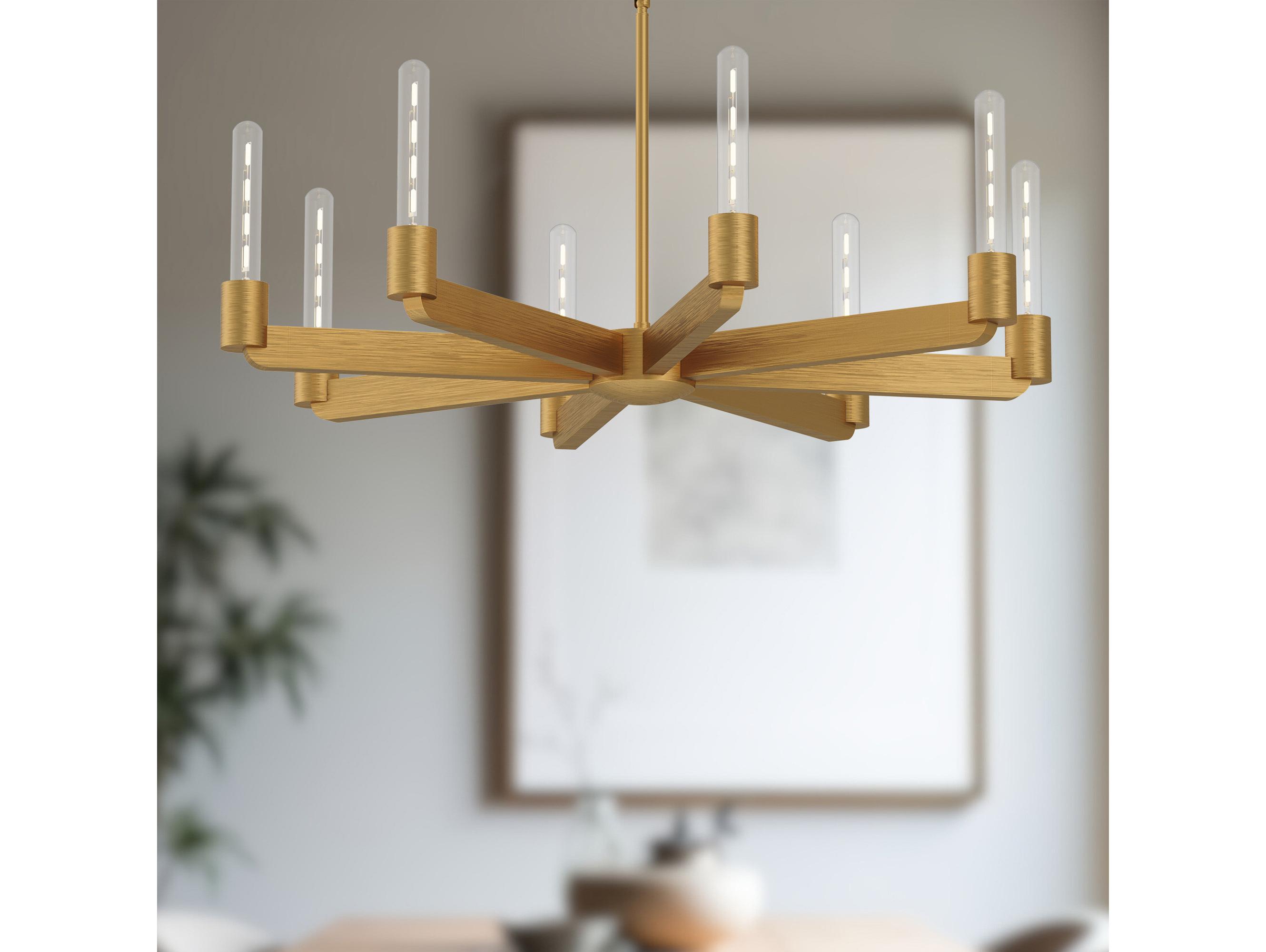 Alora Mood Claire 8-Light Aged Gold Chandelier