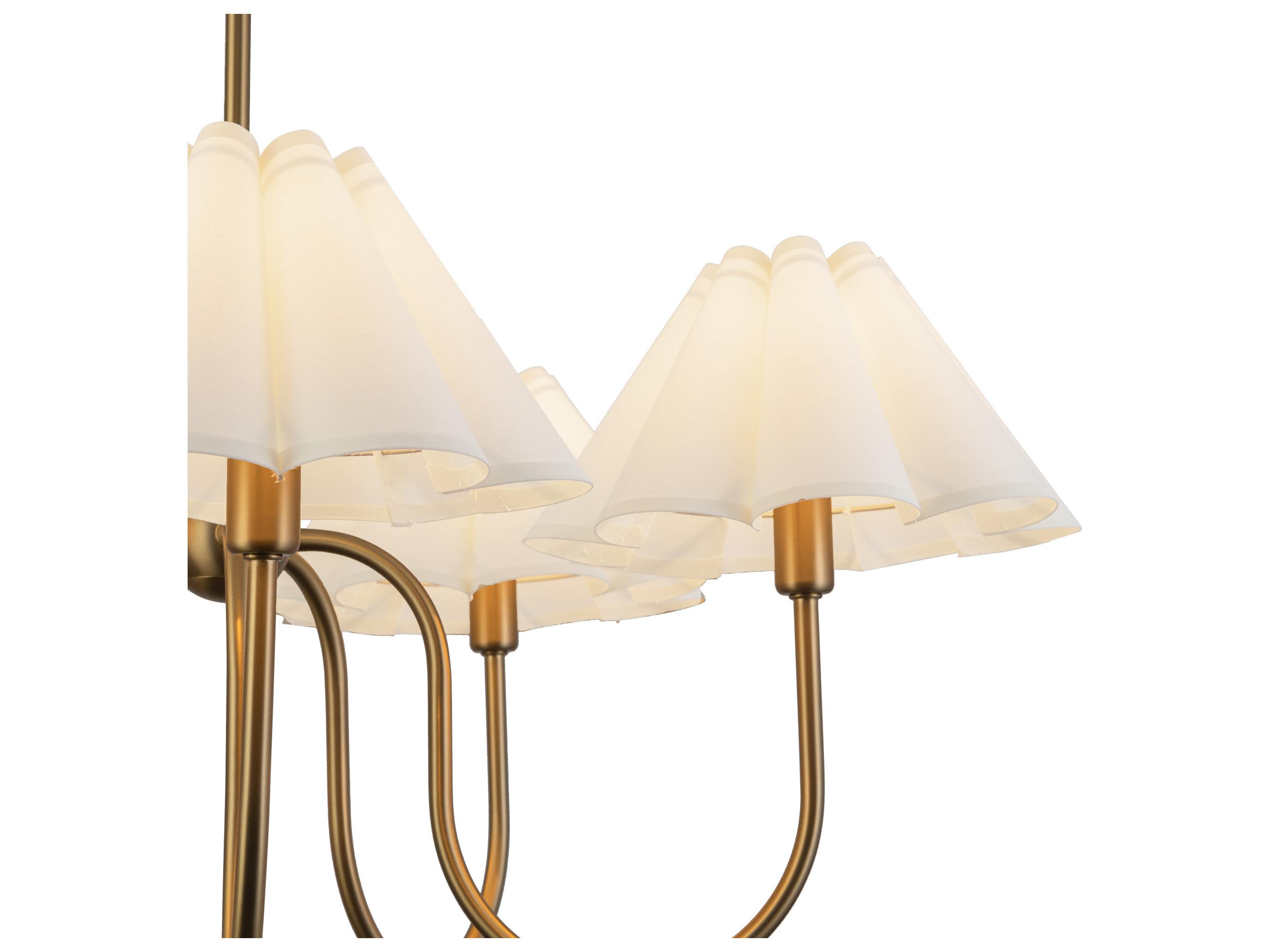 Alora Mood Rosemary 5-Light Brushed Gold Empire Chandelier