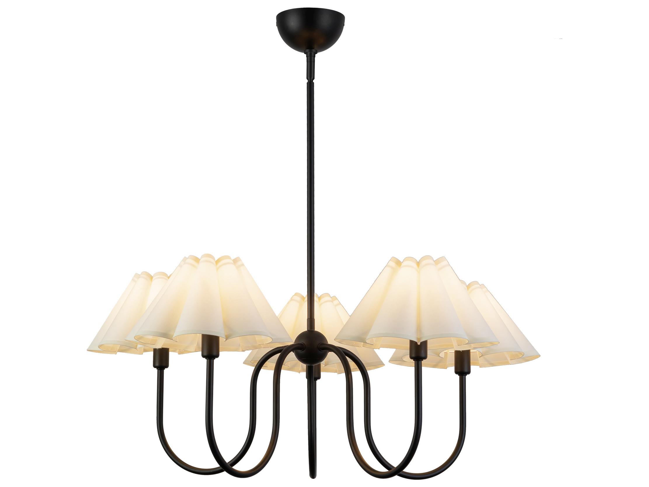Alora Mood Rosemary 5-Light Matte Black Empire Chandelier