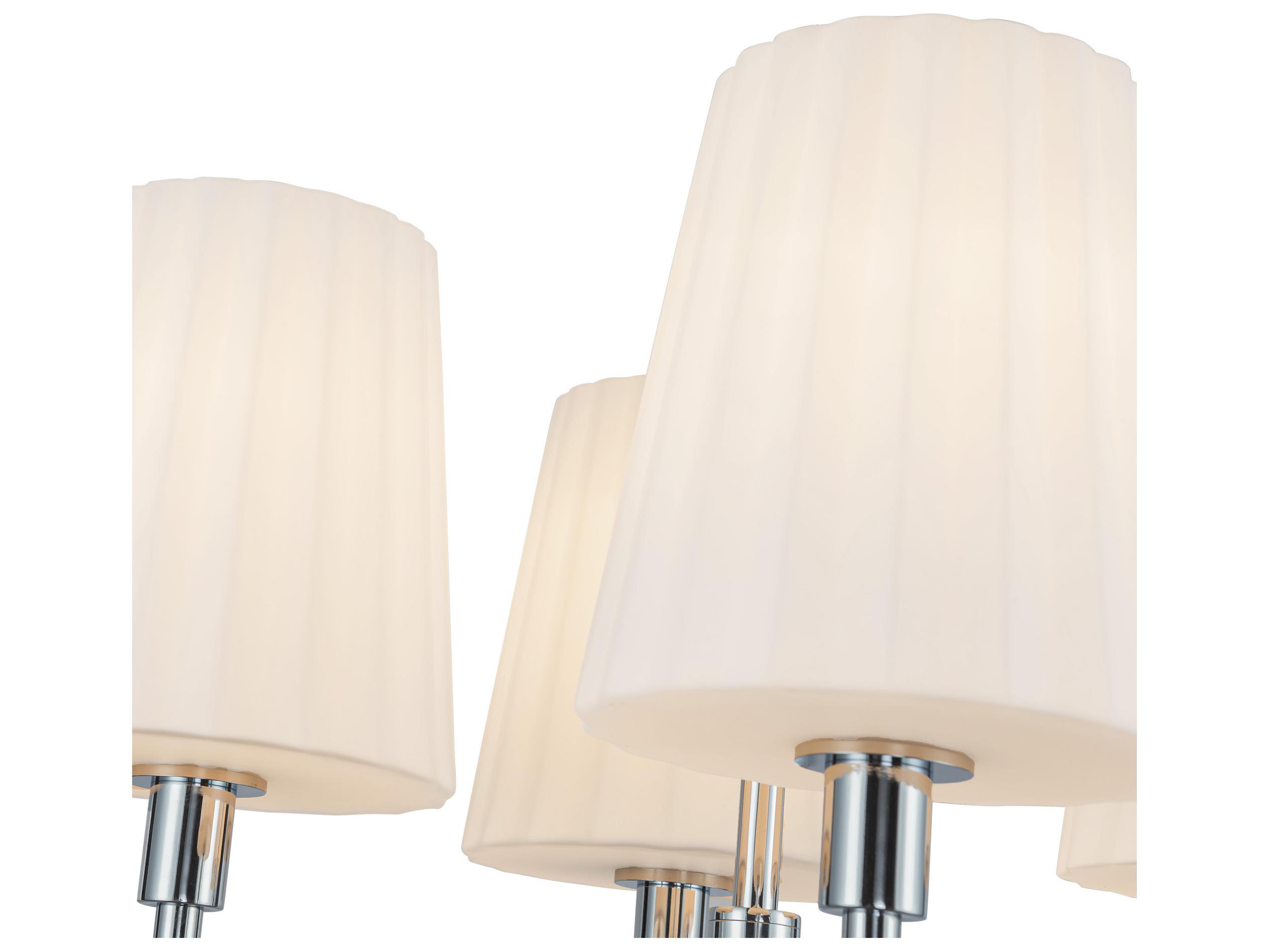 Alora Mood Plisse 4-Light Chrome Chandelier