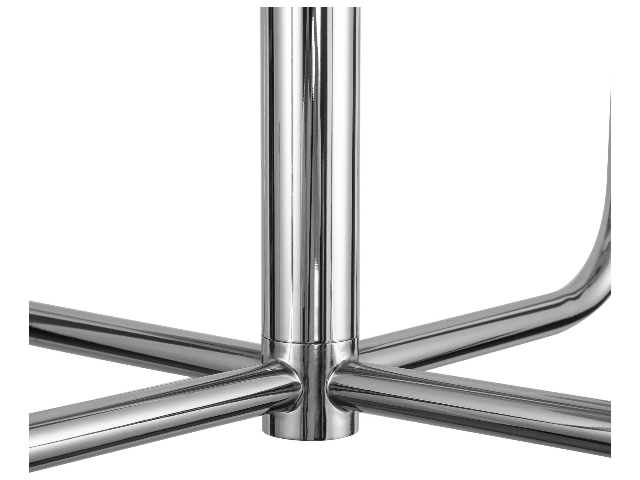 Alora Mood Plisse 4-Light Chrome Chandelier