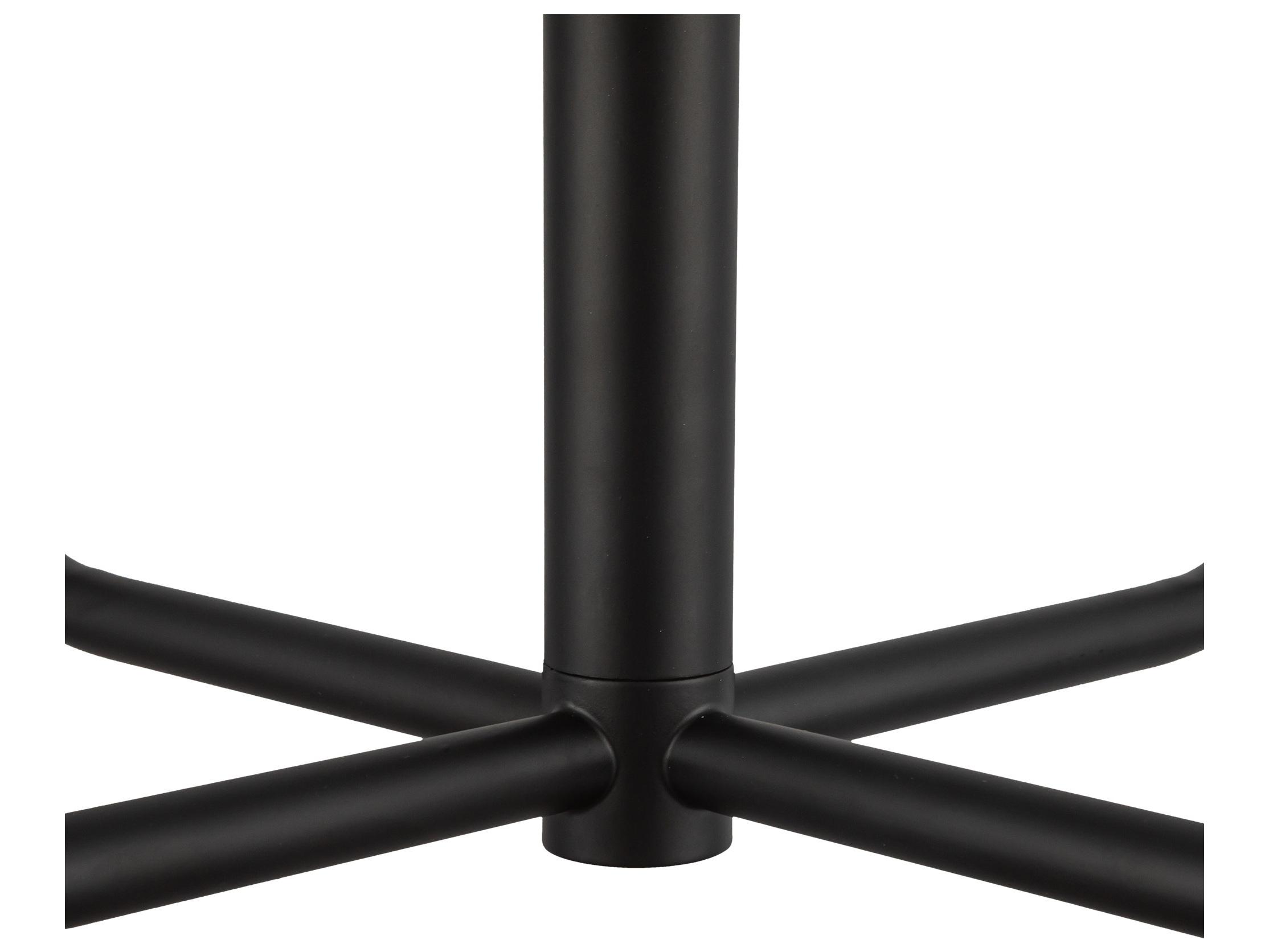 Alora Mood Plisse 4-Light Matte Black Chandelier
