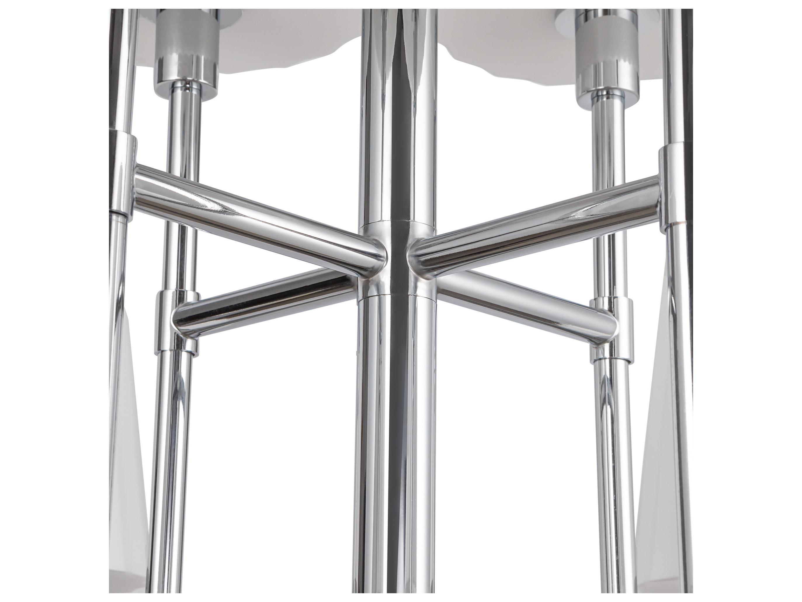 Alora Mood Plisse 8-Light Chrome Tiered Chandelier