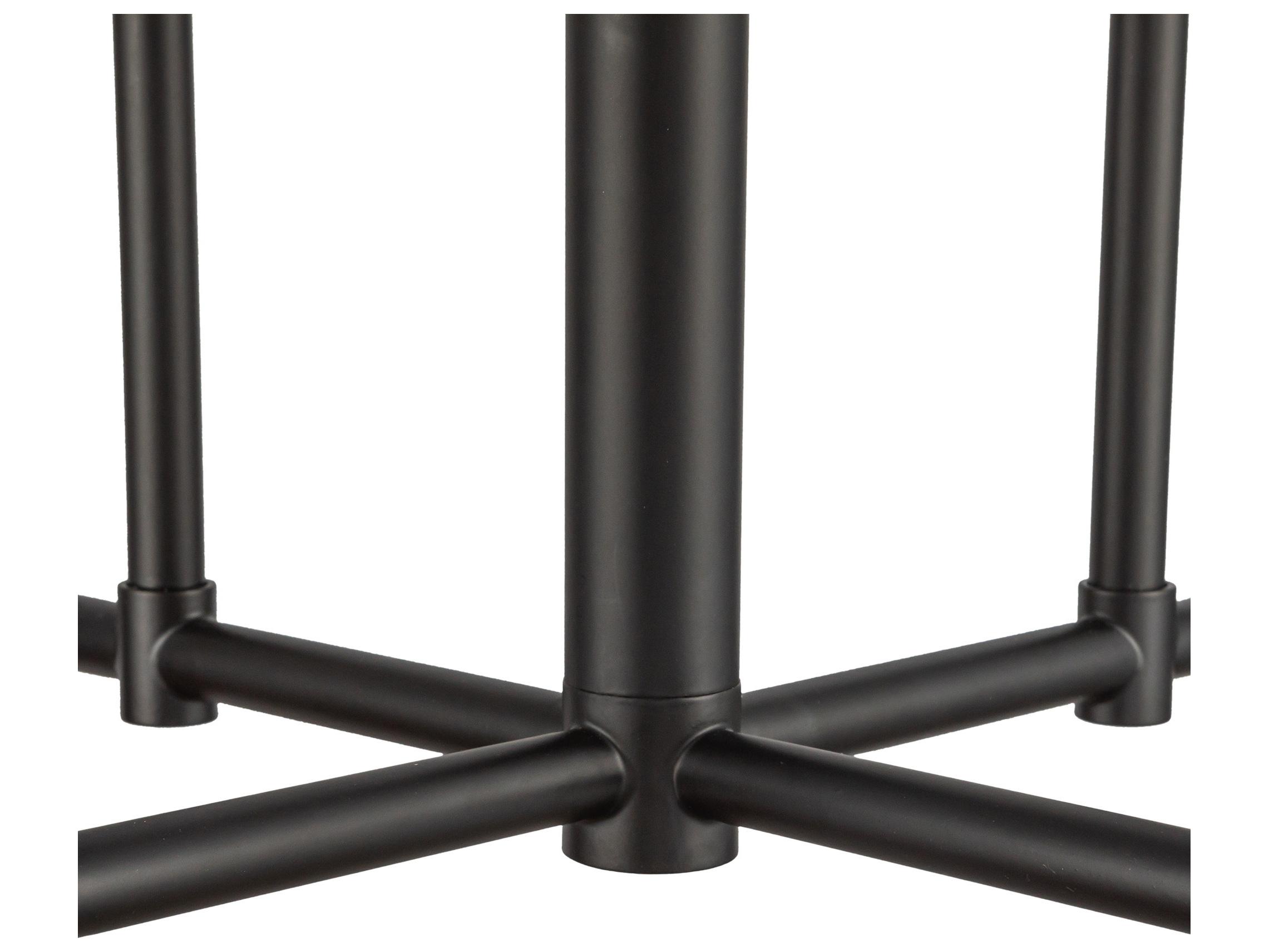 Alora Mood Plisse 8-Light Matte Black Tiered Chandelier
