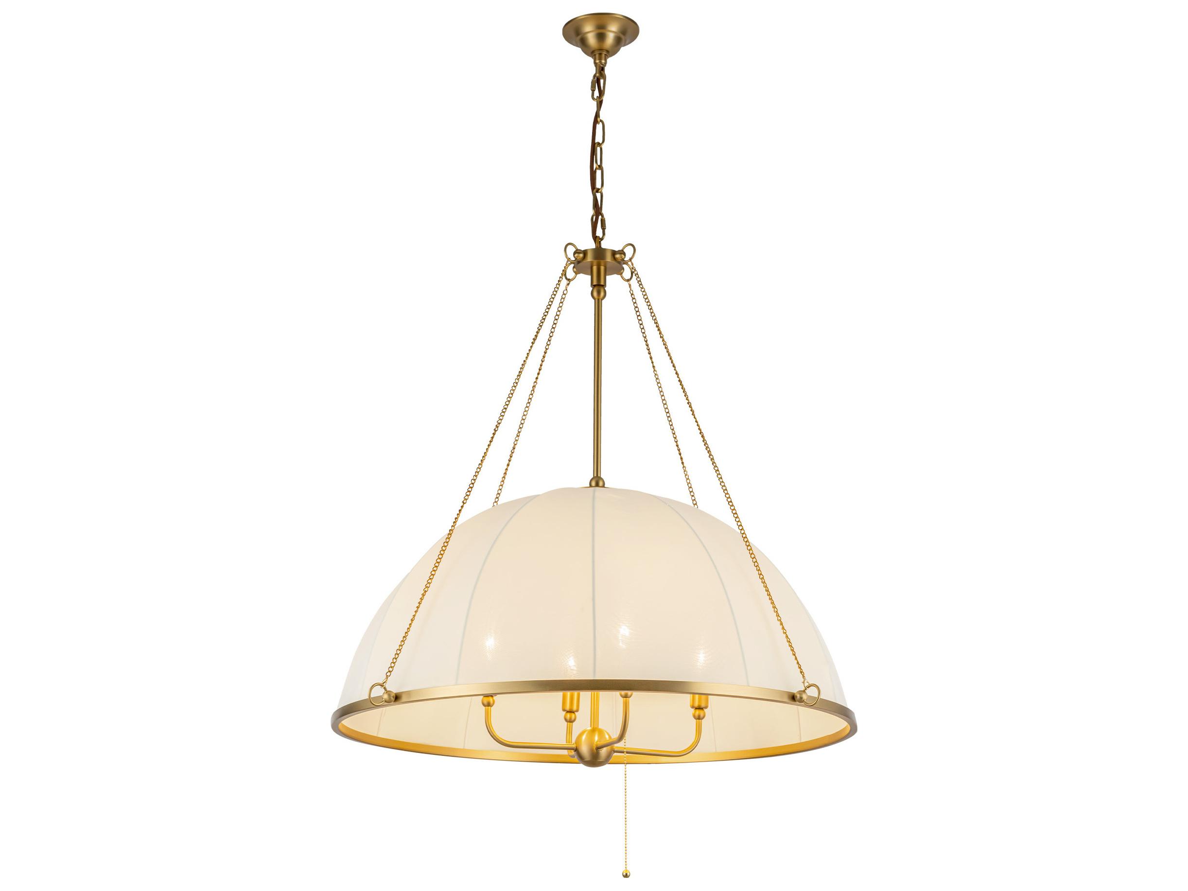Alora Mood Crosby 4-Light Brushed Gold Dome Chandelier
