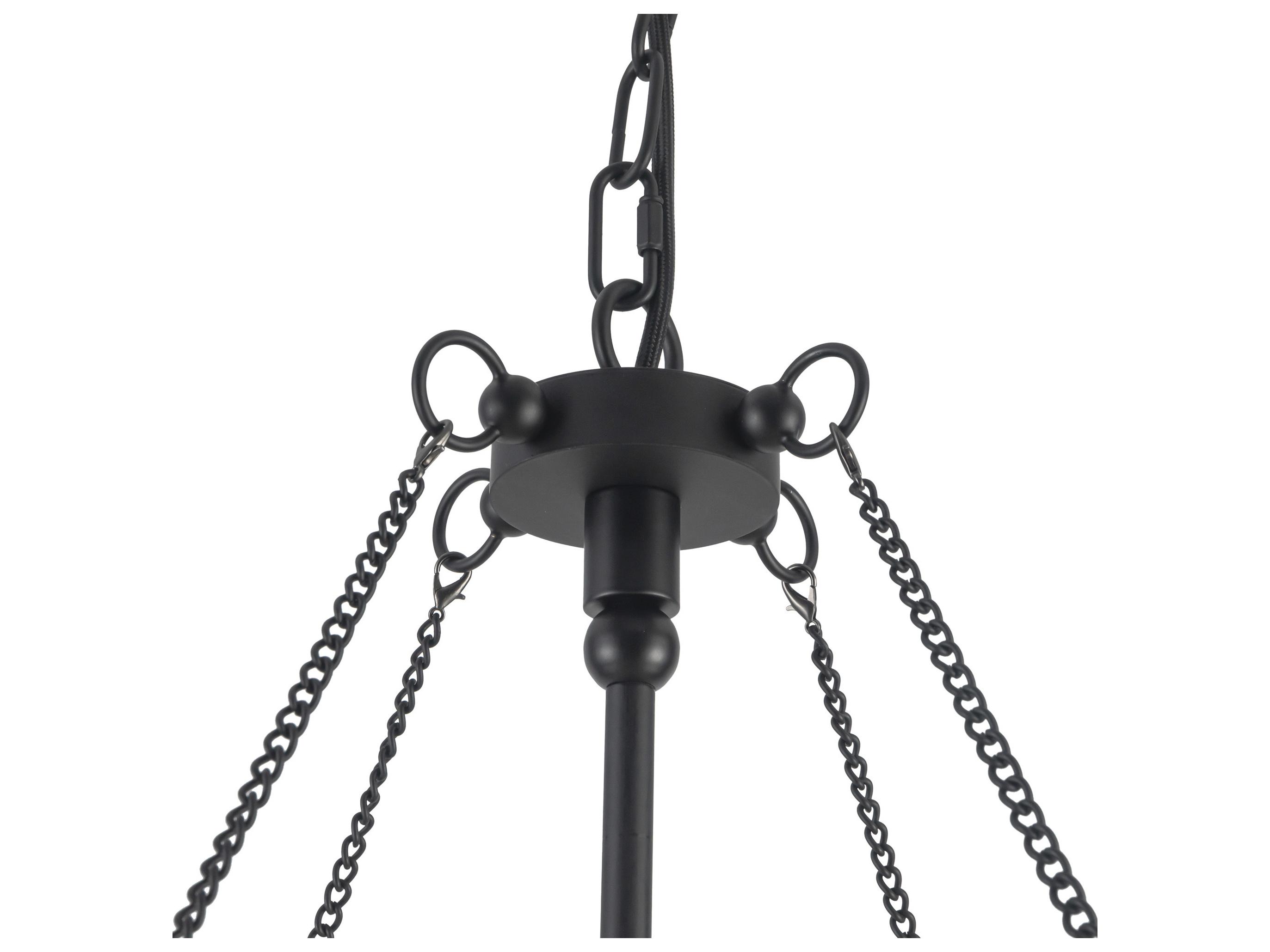 Alora Mood Crosby 4-Light Matte Black Dome Chandelier