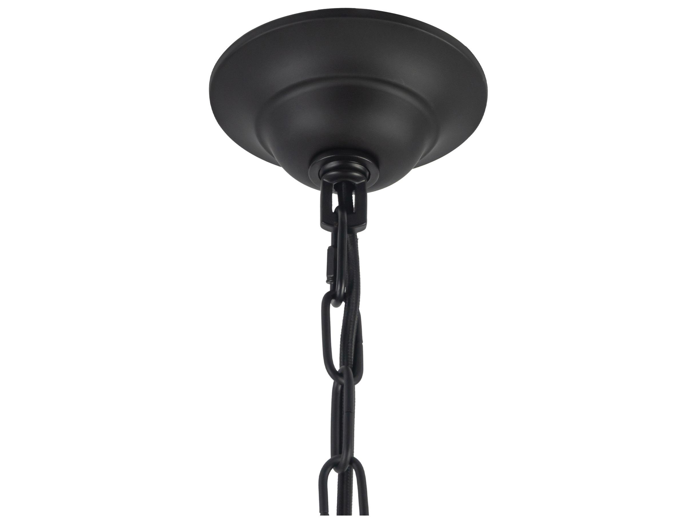 Alora Mood Crosby 4-Light Matte Black Dome Chandelier