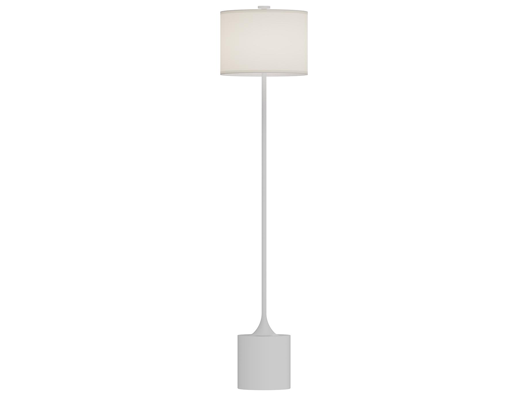 Alora Mood Issa White Ivory Linen Floor Lamp