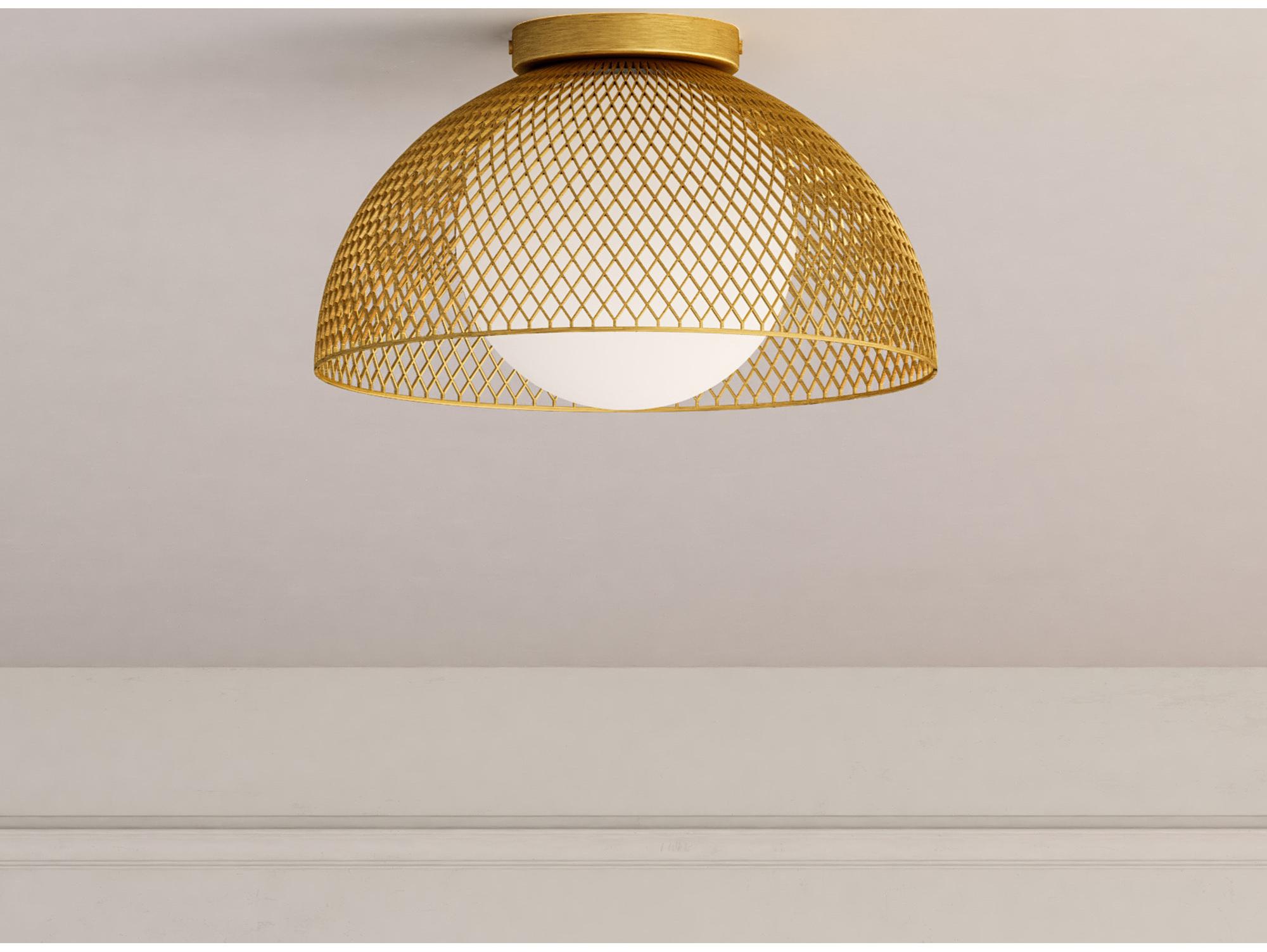 Alora Mood Haven 1-Light Gold Dome Flush Mount
