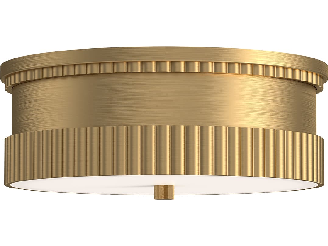 Alora Mood Rue 3-Light Brushed Gold Drum Flush Mount