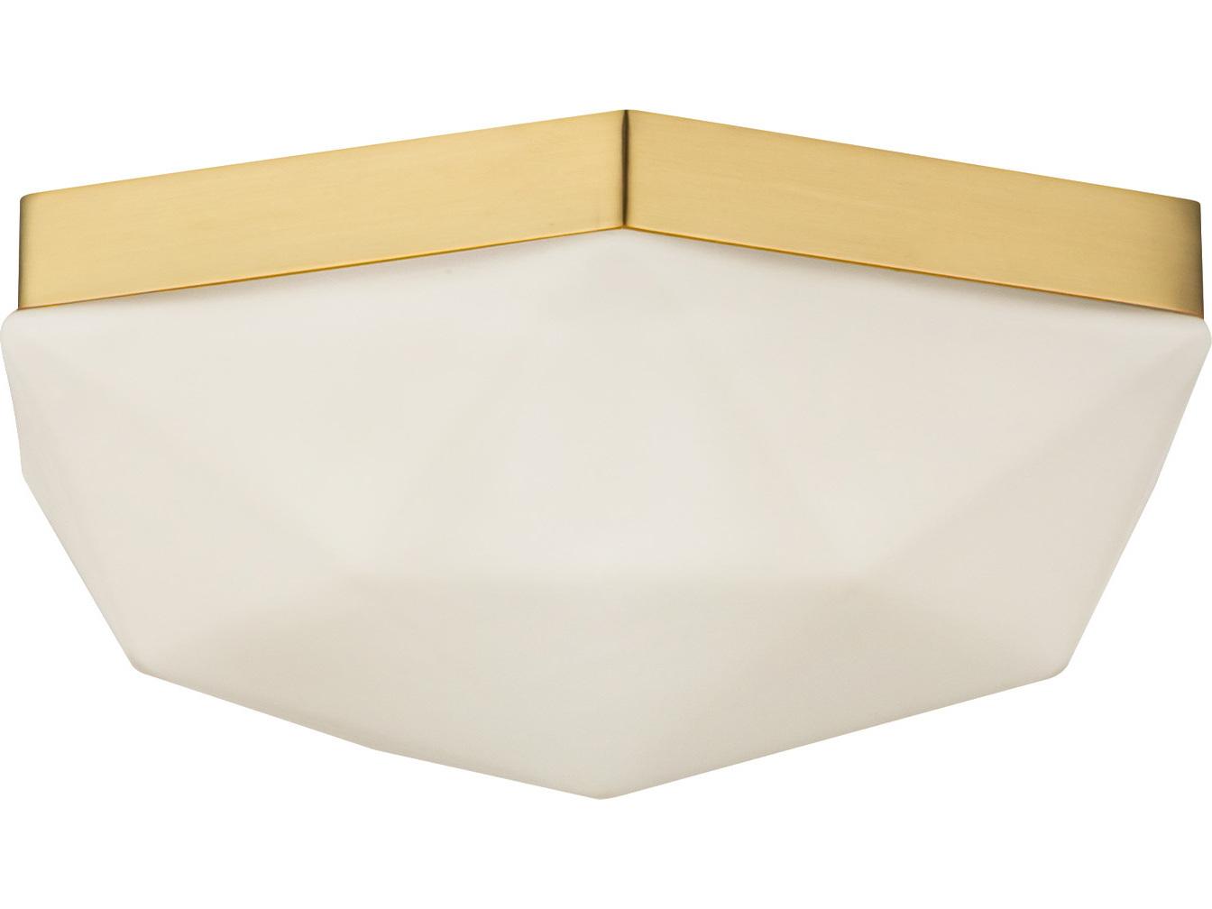 Alora Mood Krysta 2-Light Brushed Gold Geometric Flush Mount