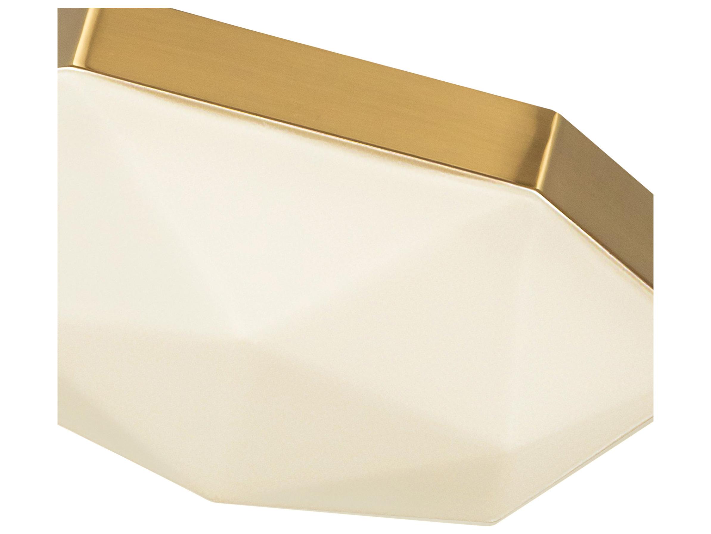 Alora Mood Krysta 2-Light Brushed Gold Geometric Flush Mount