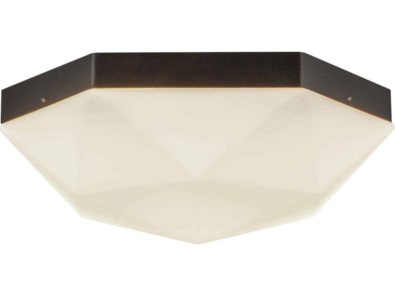 Alora Mood Krysta 2-Light Matte Black Geometric Flush Mount