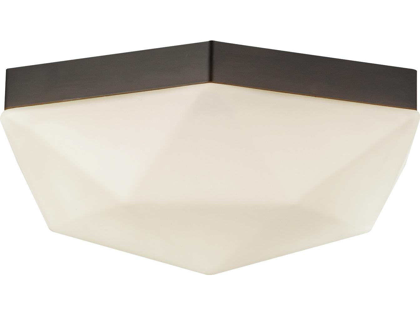 Alora Mood Krysta 2-Light Matte Black Geometric Flush Mount