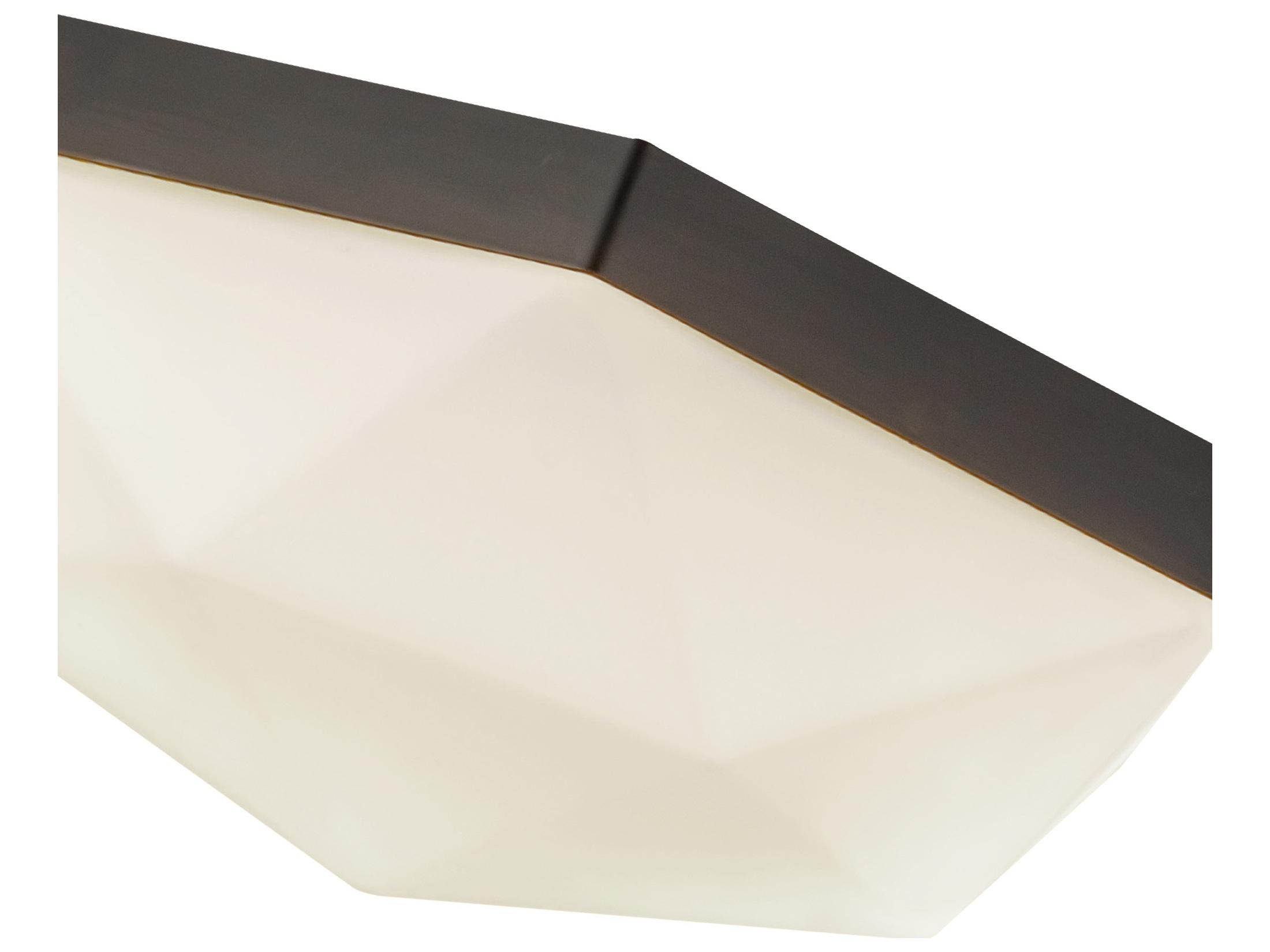Alora Mood Krysta 2-Light Matte Black Geometric Flush Mount