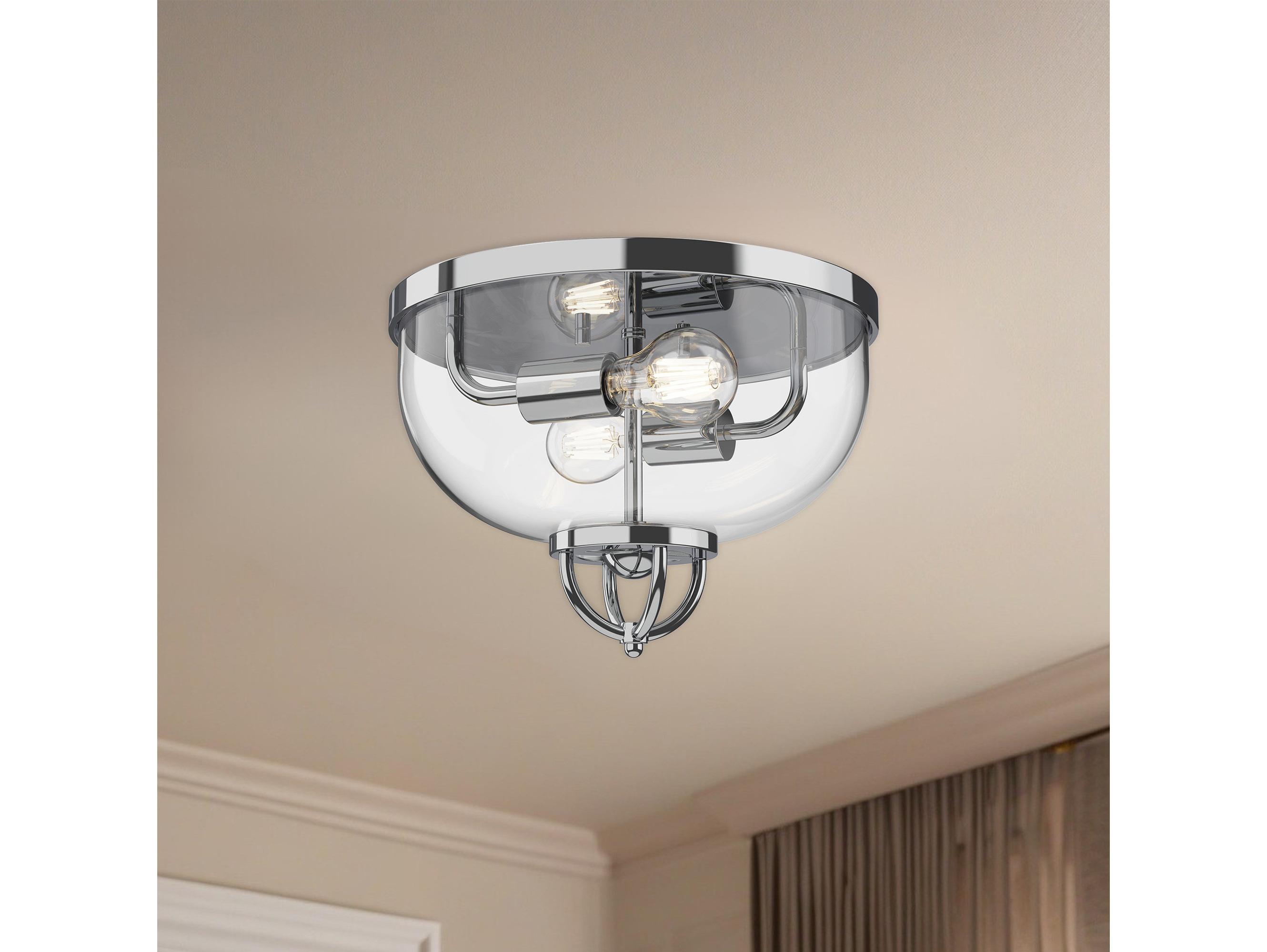 Alora Mood Lancaster 2-Light Chrome Flush Mount