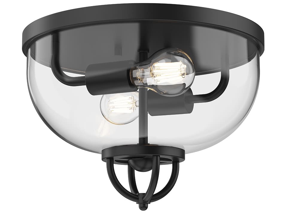 Alora Mood Lancaster 2-Light Matte Black Flush Mount