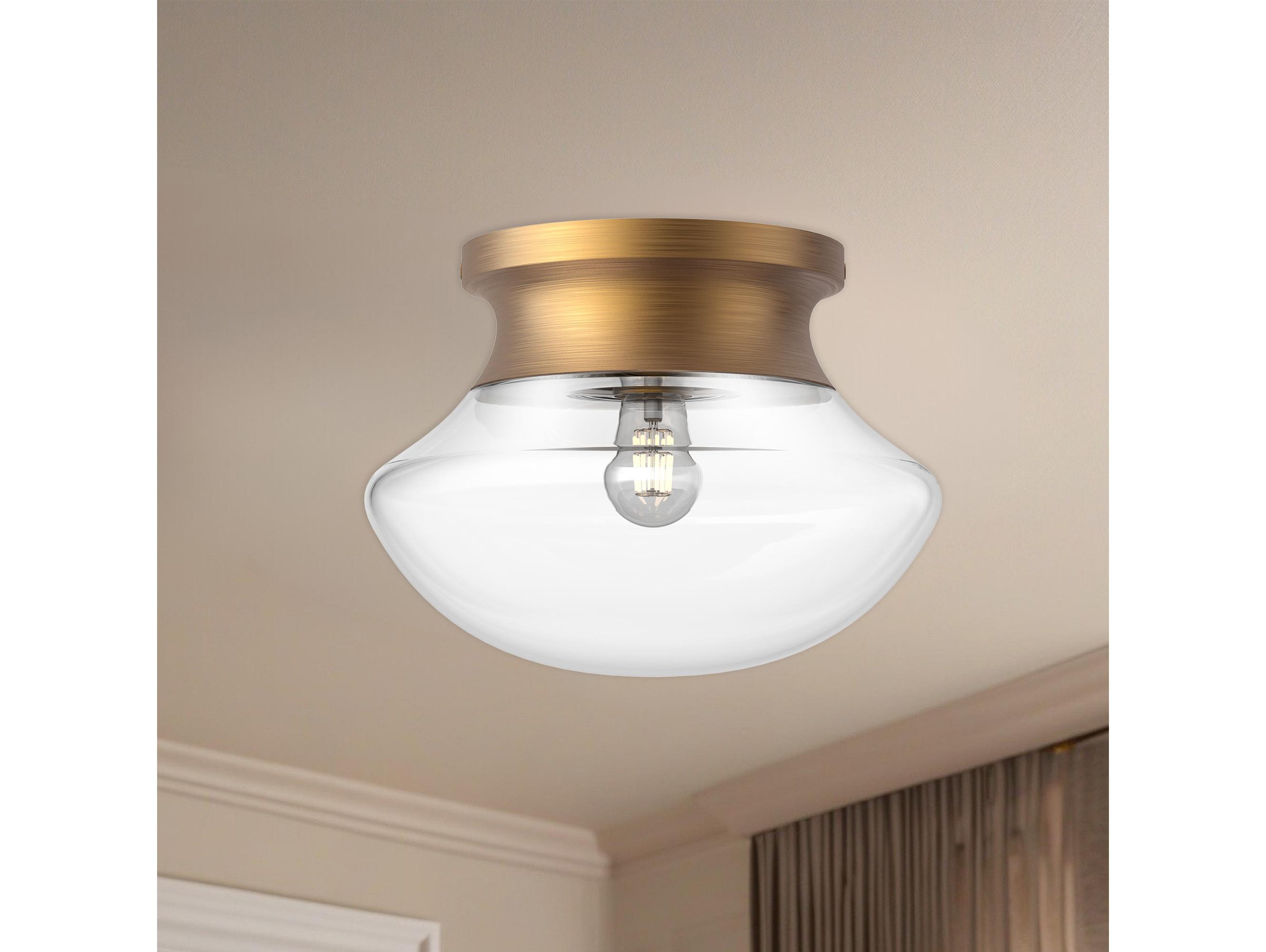Alora Mood Marcel 1-Light Aged Gold Flush Mount