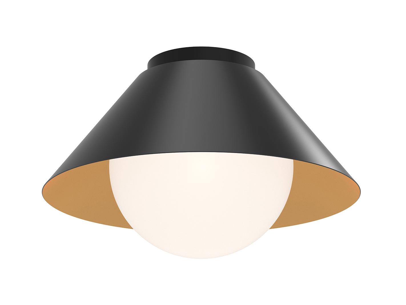 Alora Mood Remy 1-Light Matte Black Globe Flush Mount