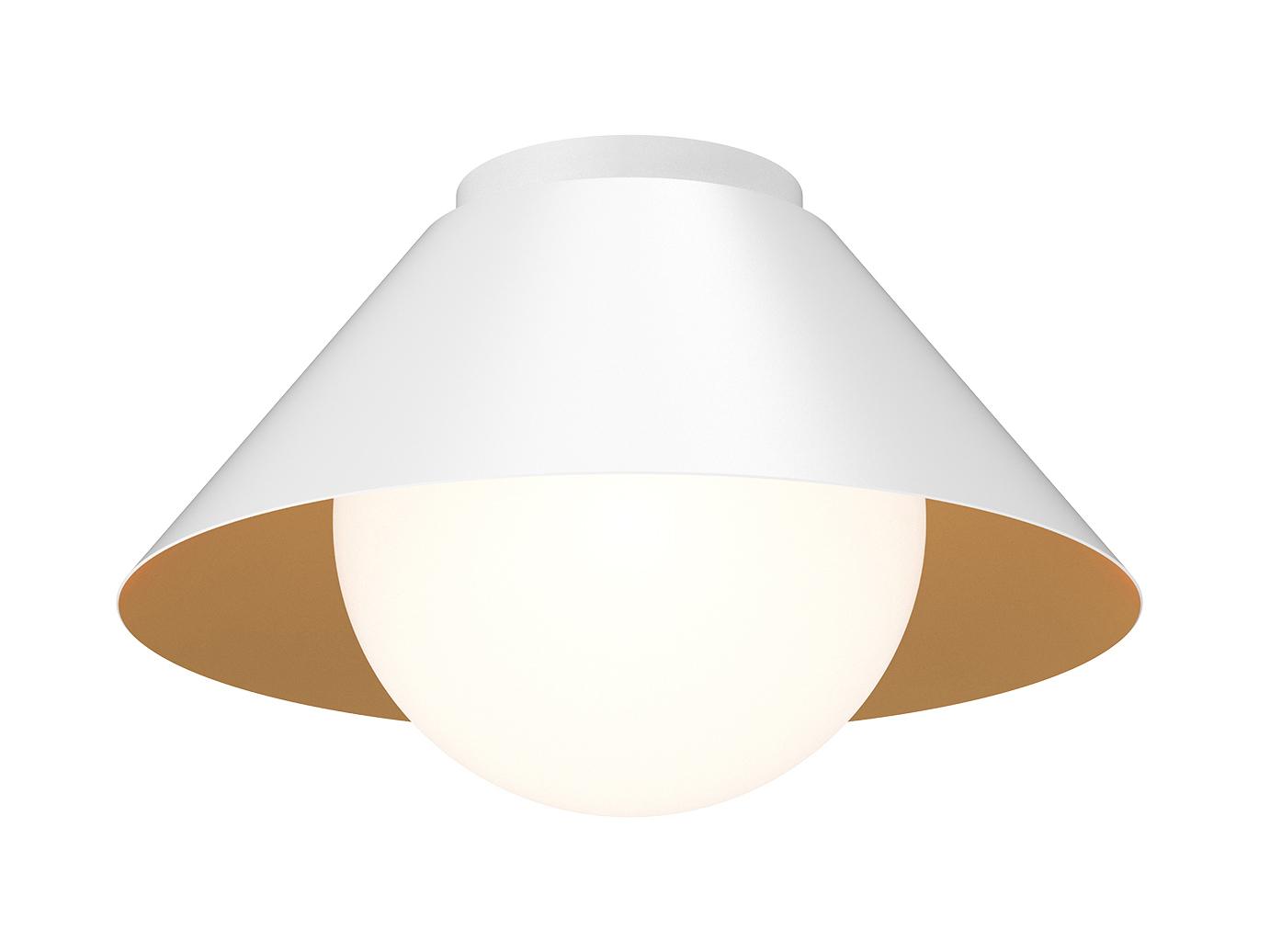Alora Mood Remy 1-Light White Globe Flush Mount