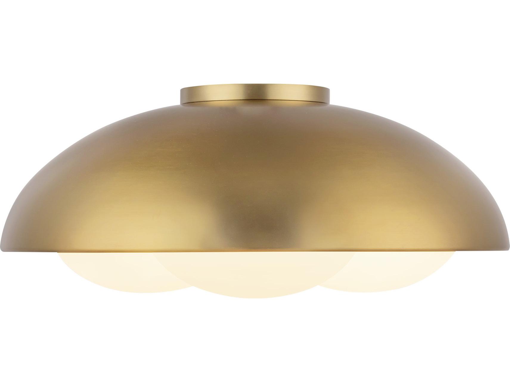 Alora Mood Robyn 3-Light Brushed Gold Dome Flush Mount