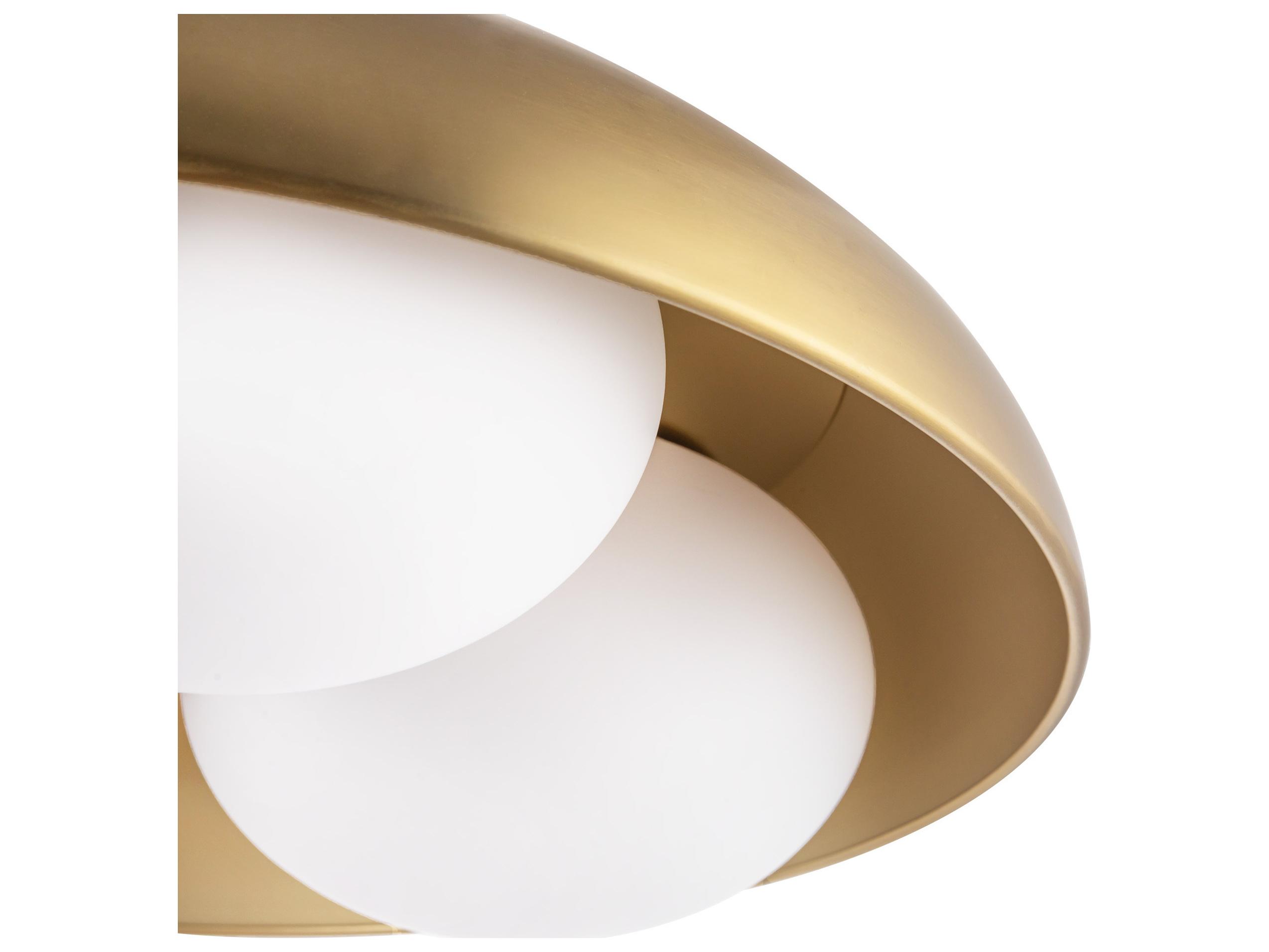 Alora Mood Robyn 3-Light Brushed Gold Dome Flush Mount