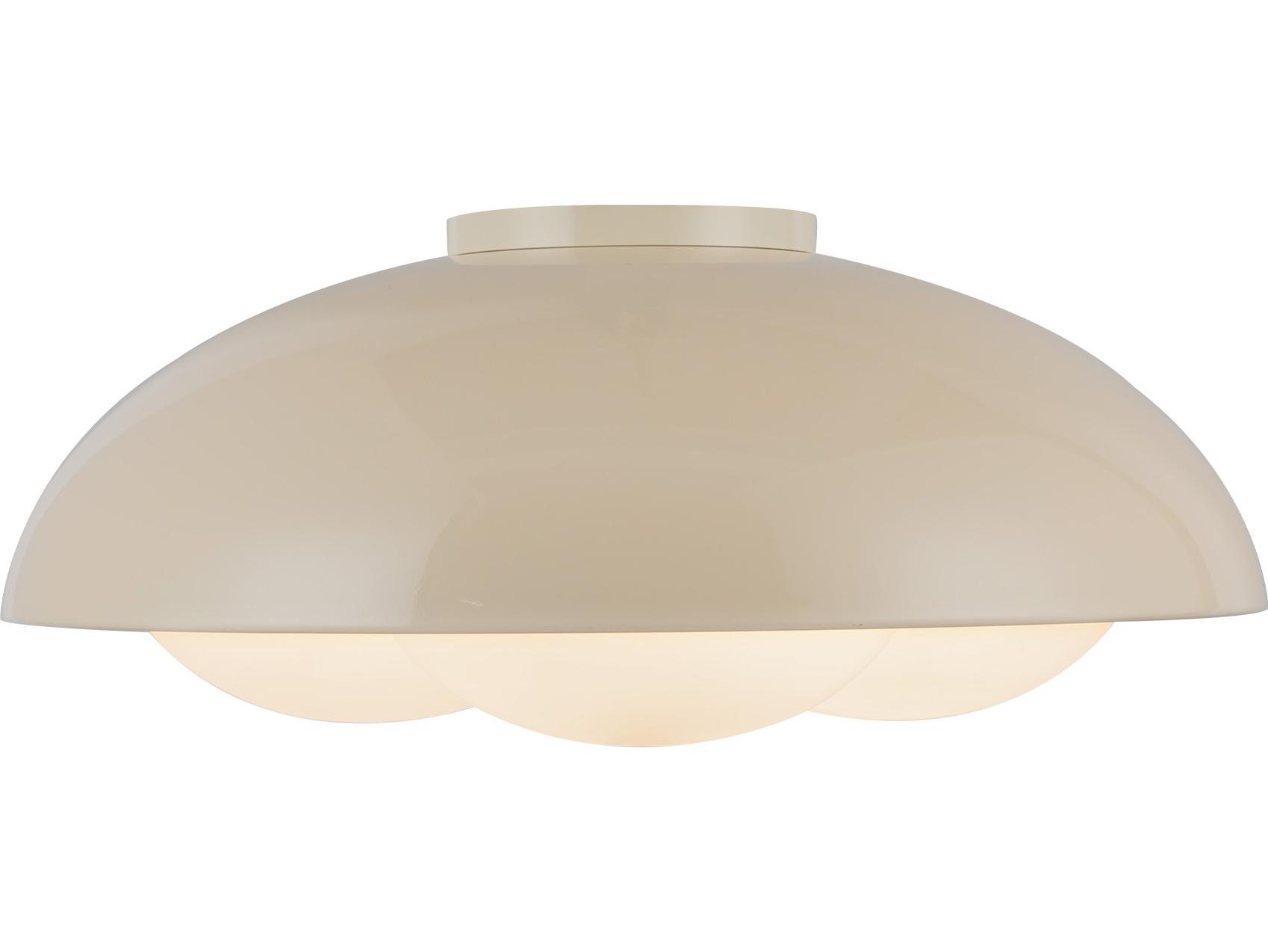 Alora Mood Robyn 3-Light Pearl White Off Dome Flush Mount