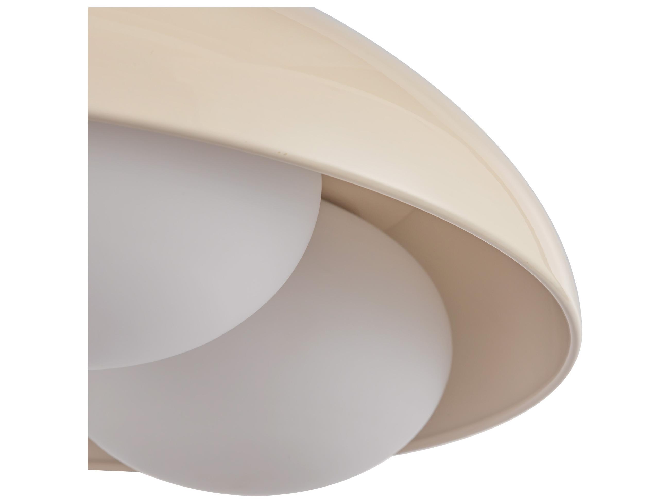Alora Mood Robyn 3-Light Pearl White Off Dome Flush Mount