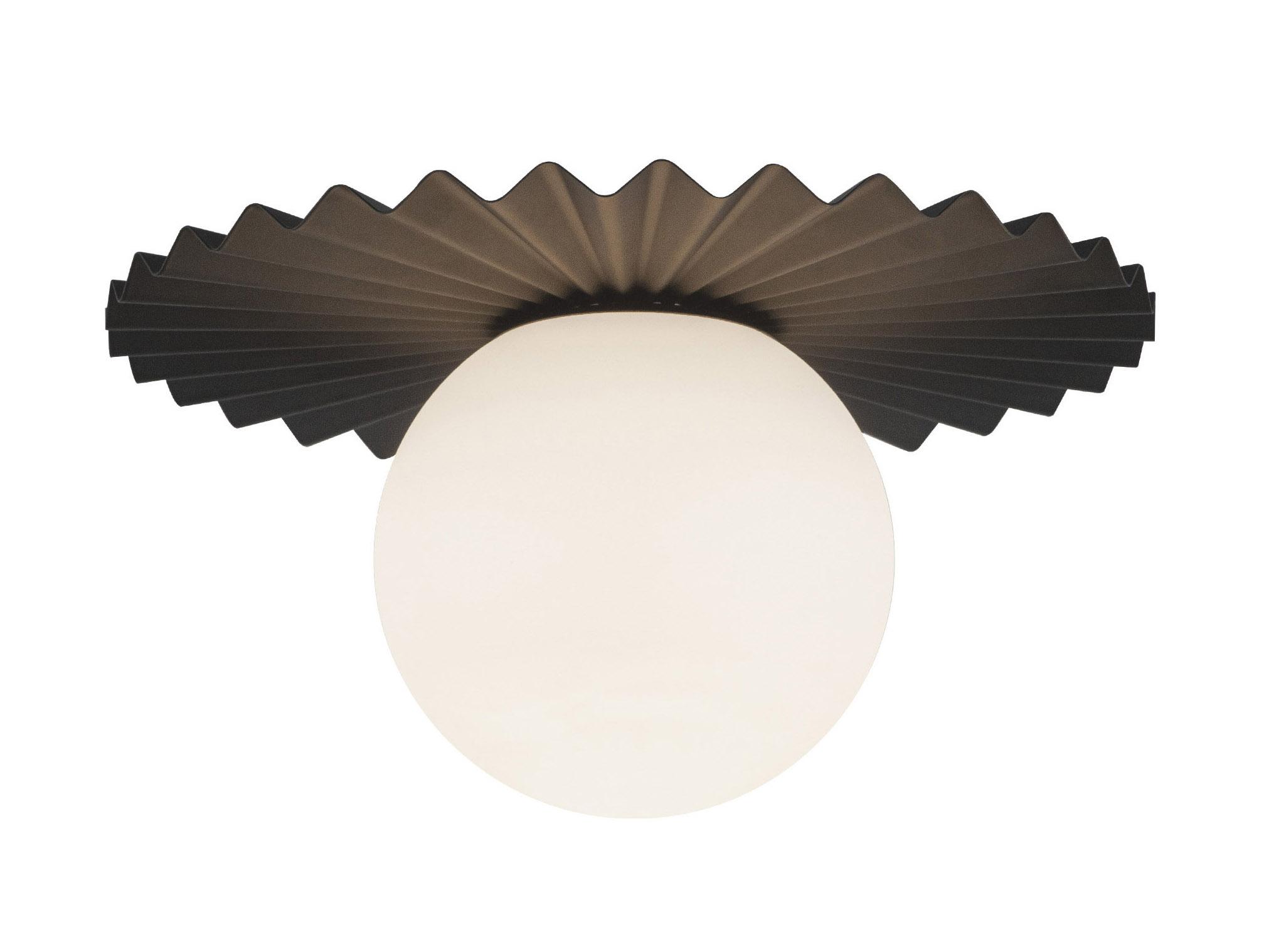 Alora Mood Plume 1-Light Matte Black Globe Flush Mount