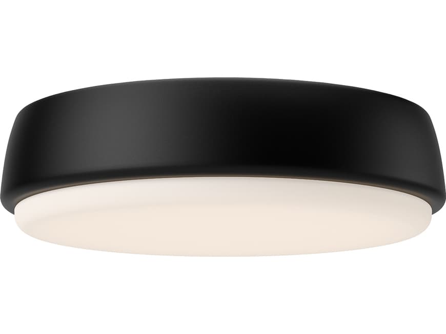 Alora Mood Laval Matte Black Round Flush Mount
