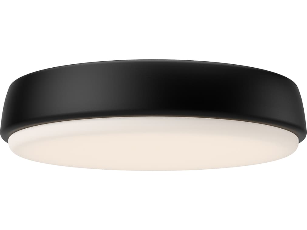 Alora Mood Laval Matte Black Round Flush Mount