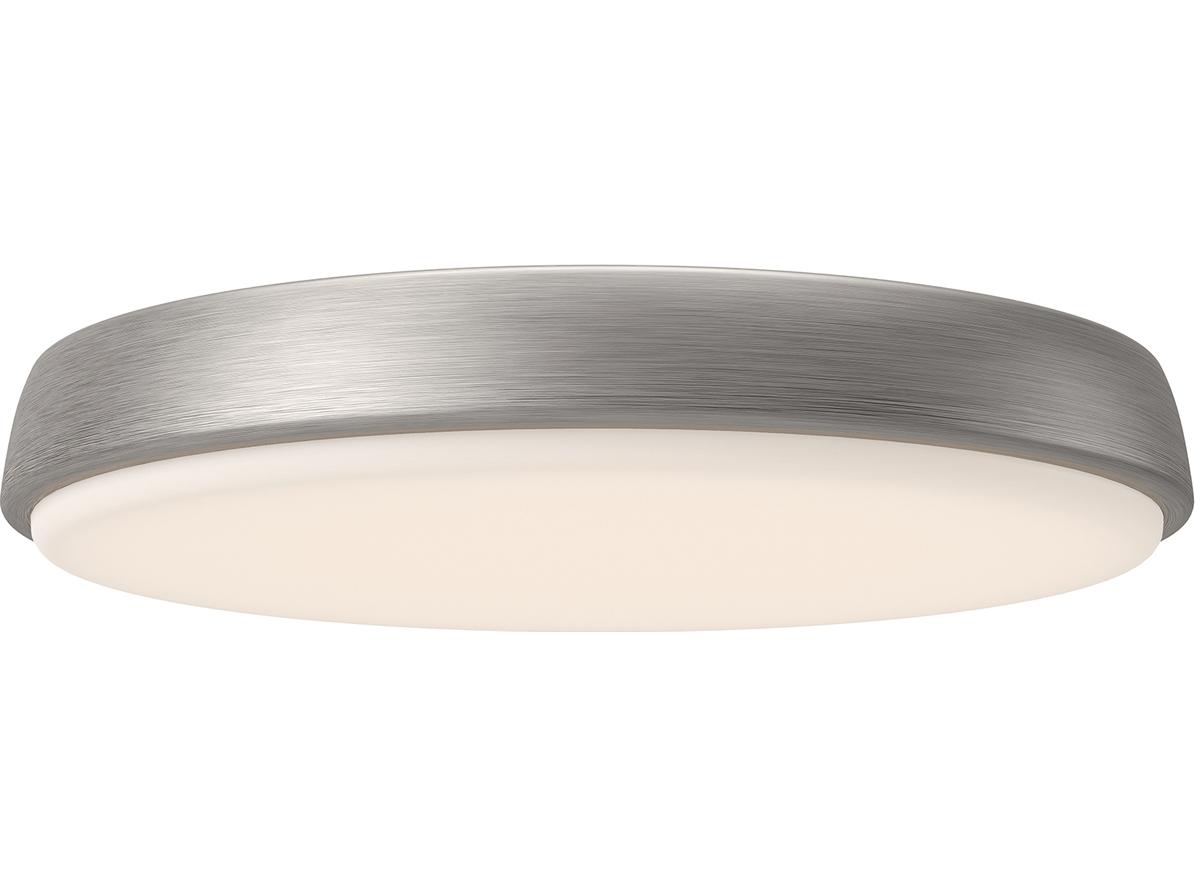 Alora Mood Laval Brushed Nickel Round Flush Mount