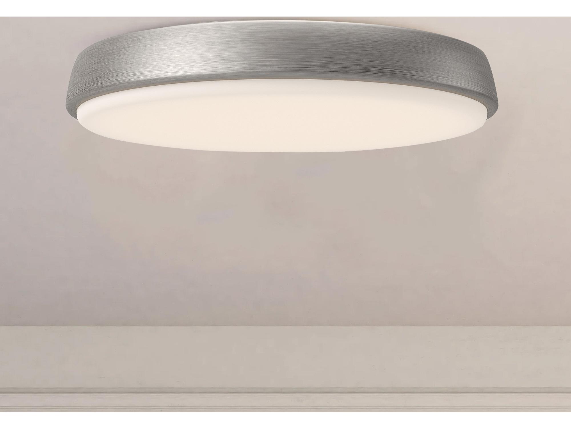 Alora Mood Laval Brushed Nickel Round Flush Mount